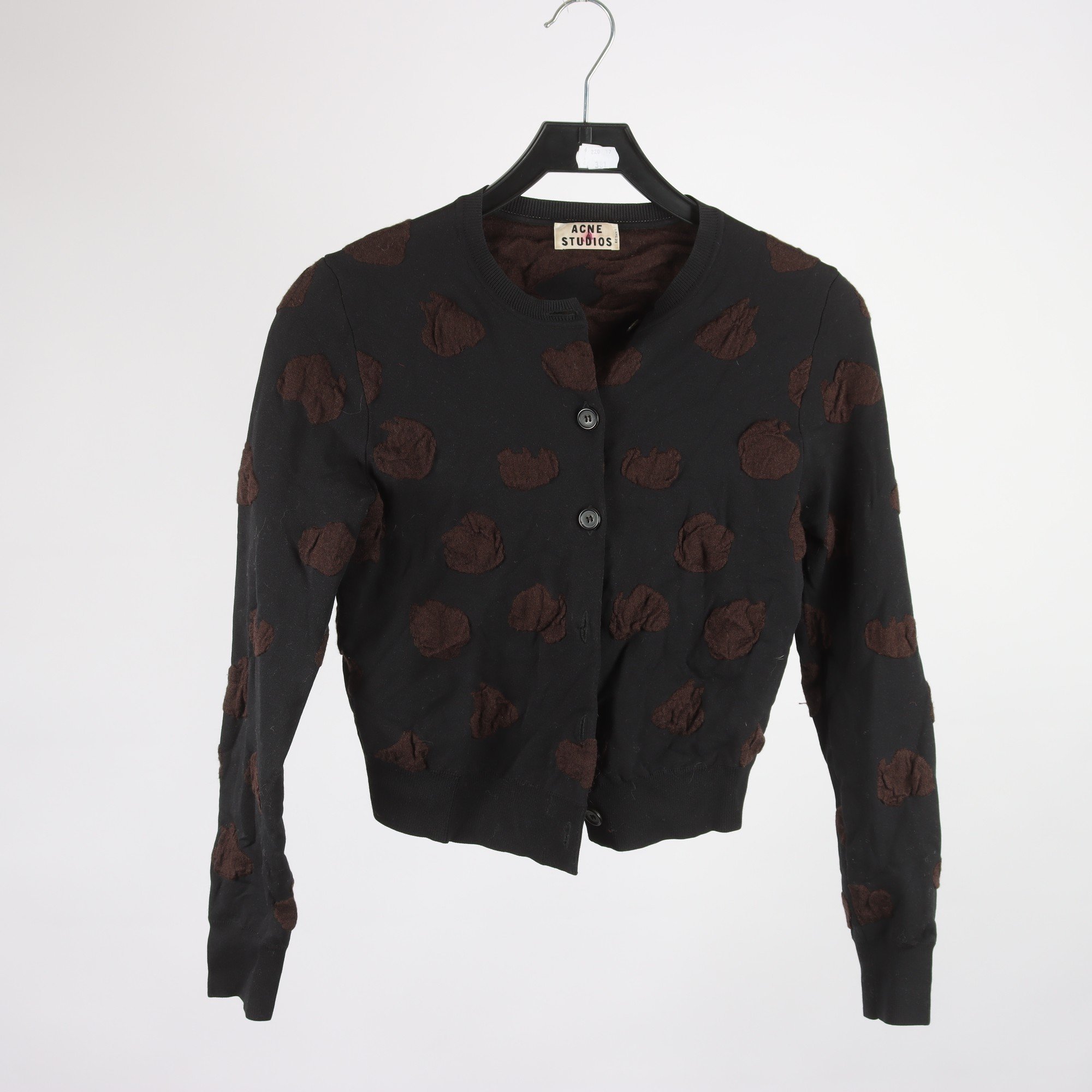 Kofta, Acne Studios, svart, brun, stl. ca. XXS