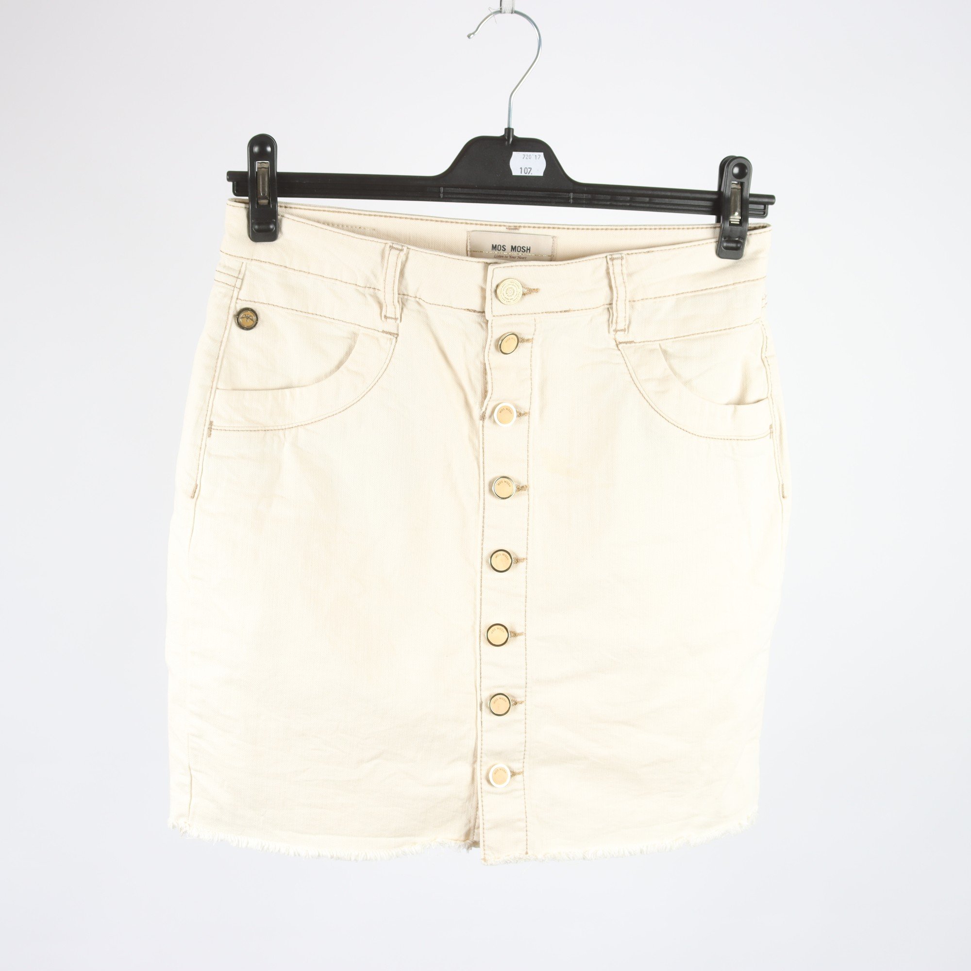 Jeanskjol, Mos Mosh, ljusbeige, stl. 29