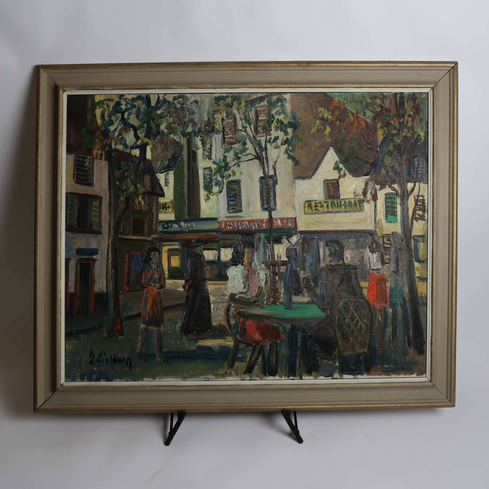 Oljemålning, stadsmotiv, Jack Eichborn, (1906-1981), sign. Endast avhämtning.