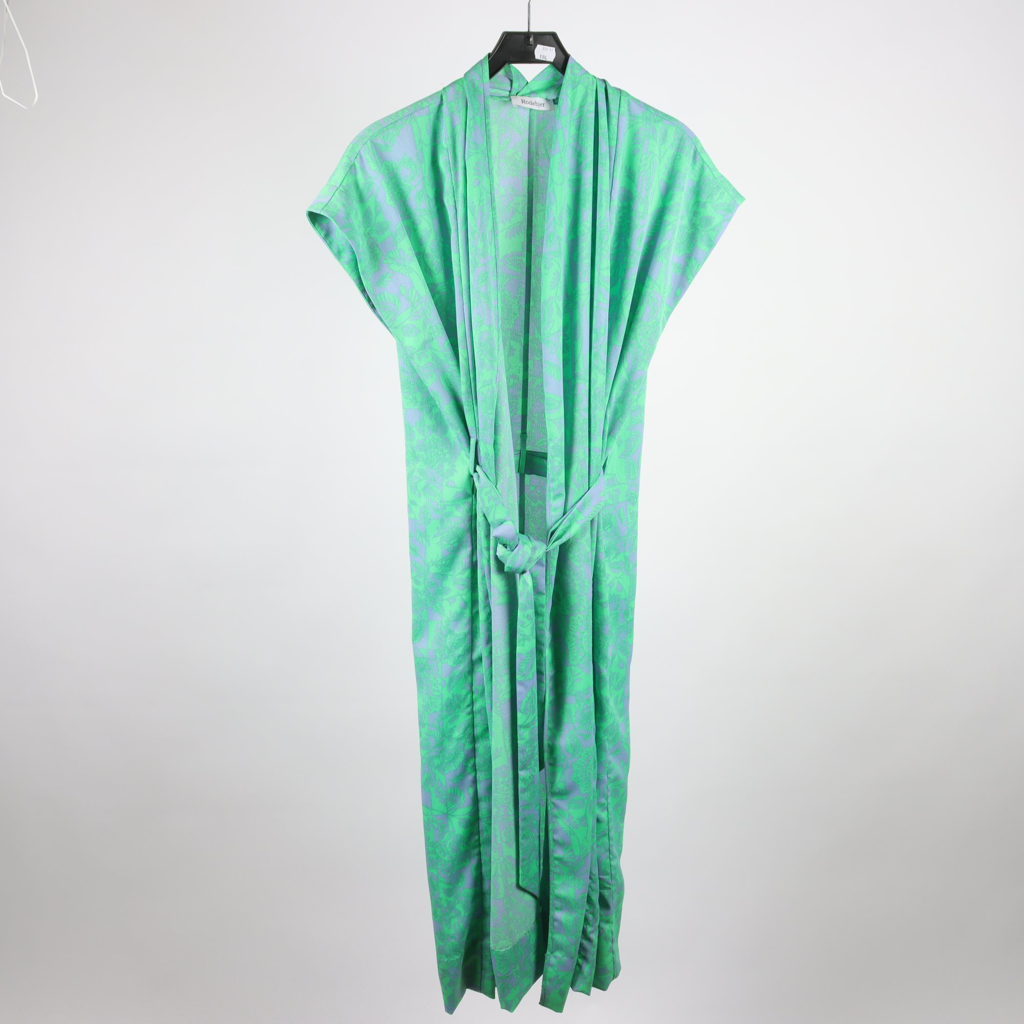 Kaftanklänning, Rodebjer Olympia sheer, blå, grön, mönstrad, stl. XS