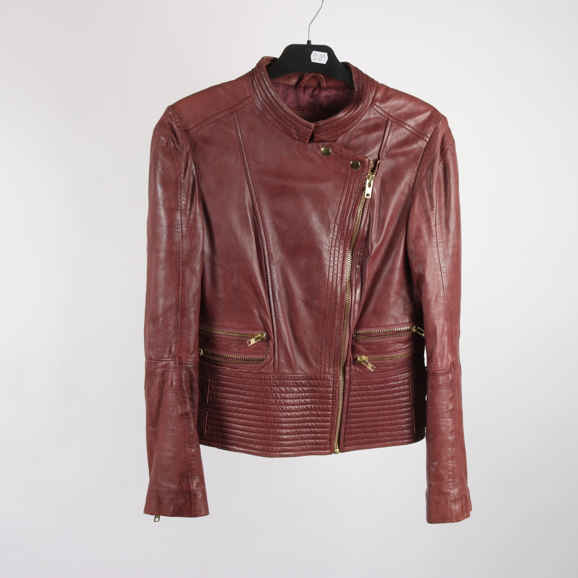 Skinnjacka, Primeboots, 100% läder, stl. 40