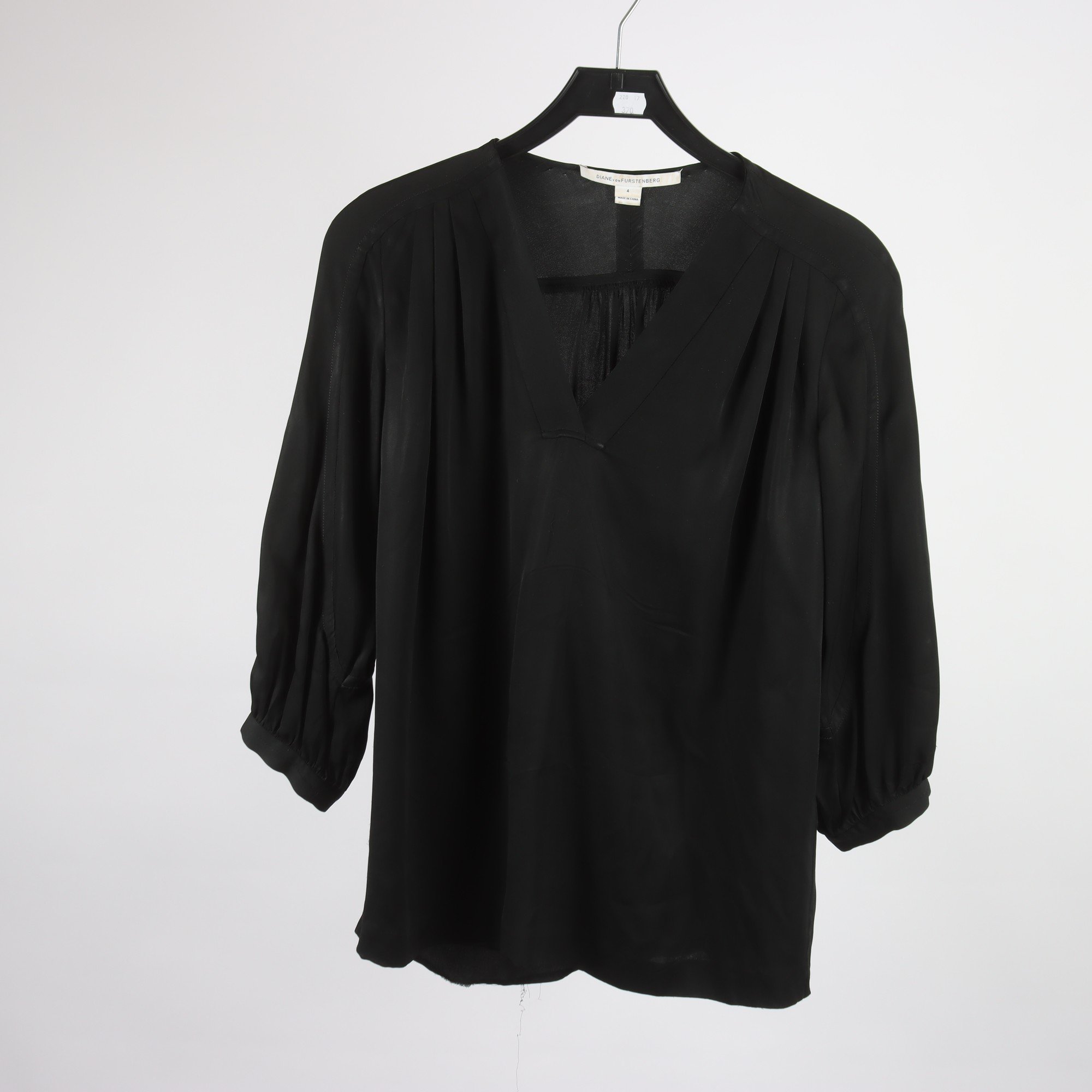 Blus, Diane von Furstenberg, svart, 95% silke, stl. S.