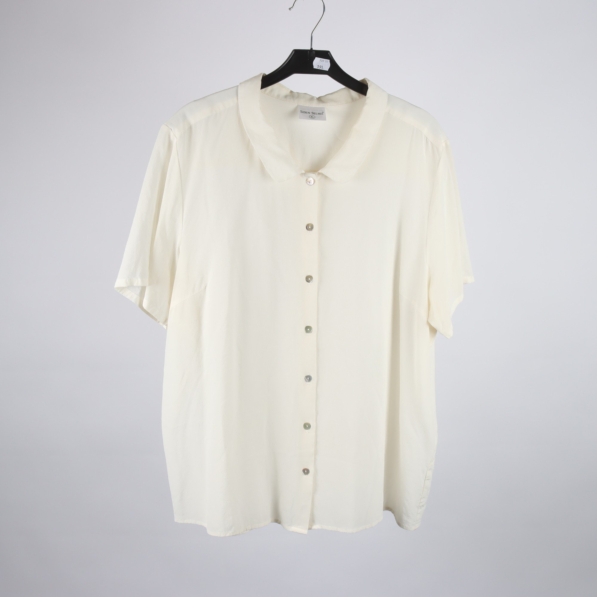 Blus, Siden Selma, cream, stl. XL