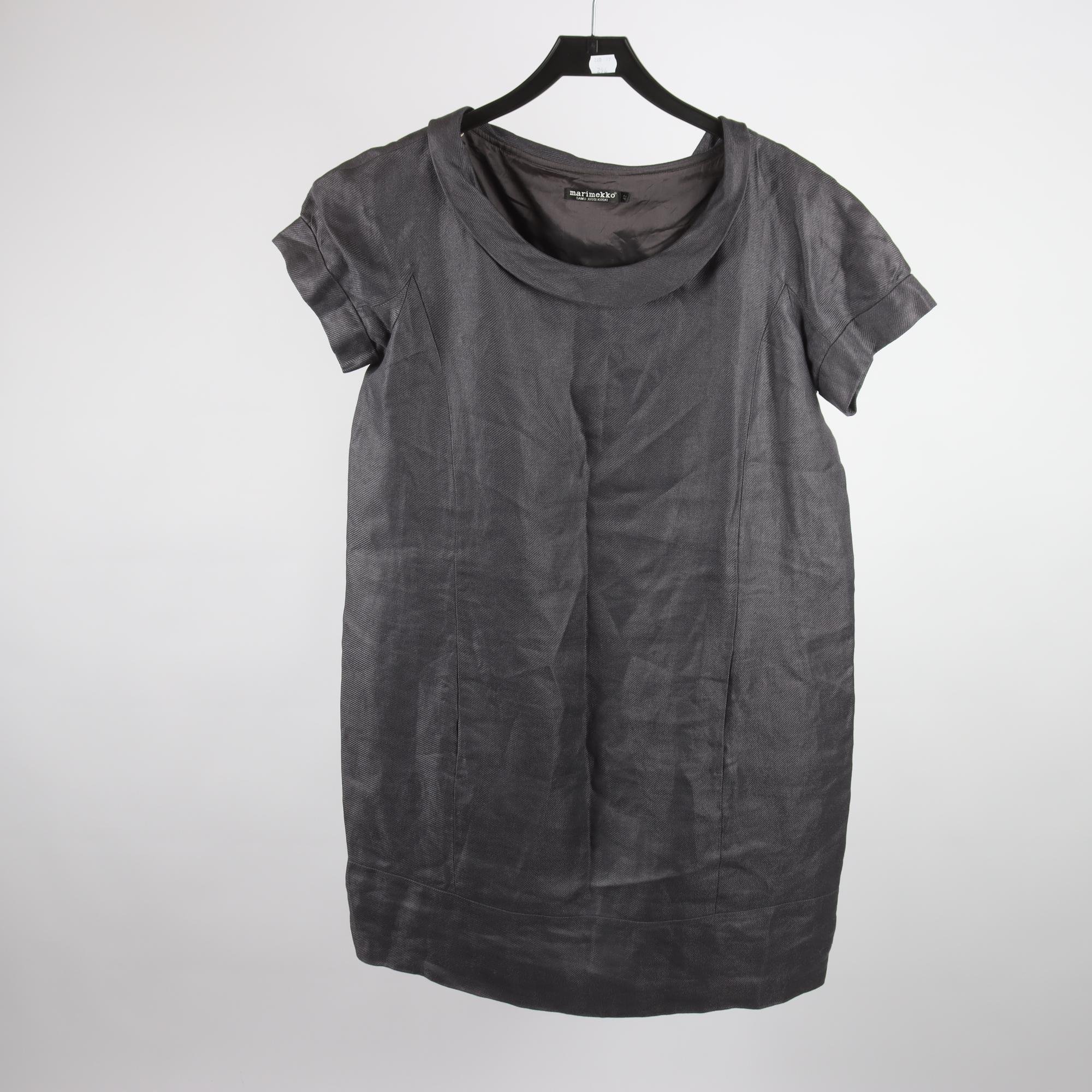 Klänning, Marimekko, grå, linne, stl. 42.