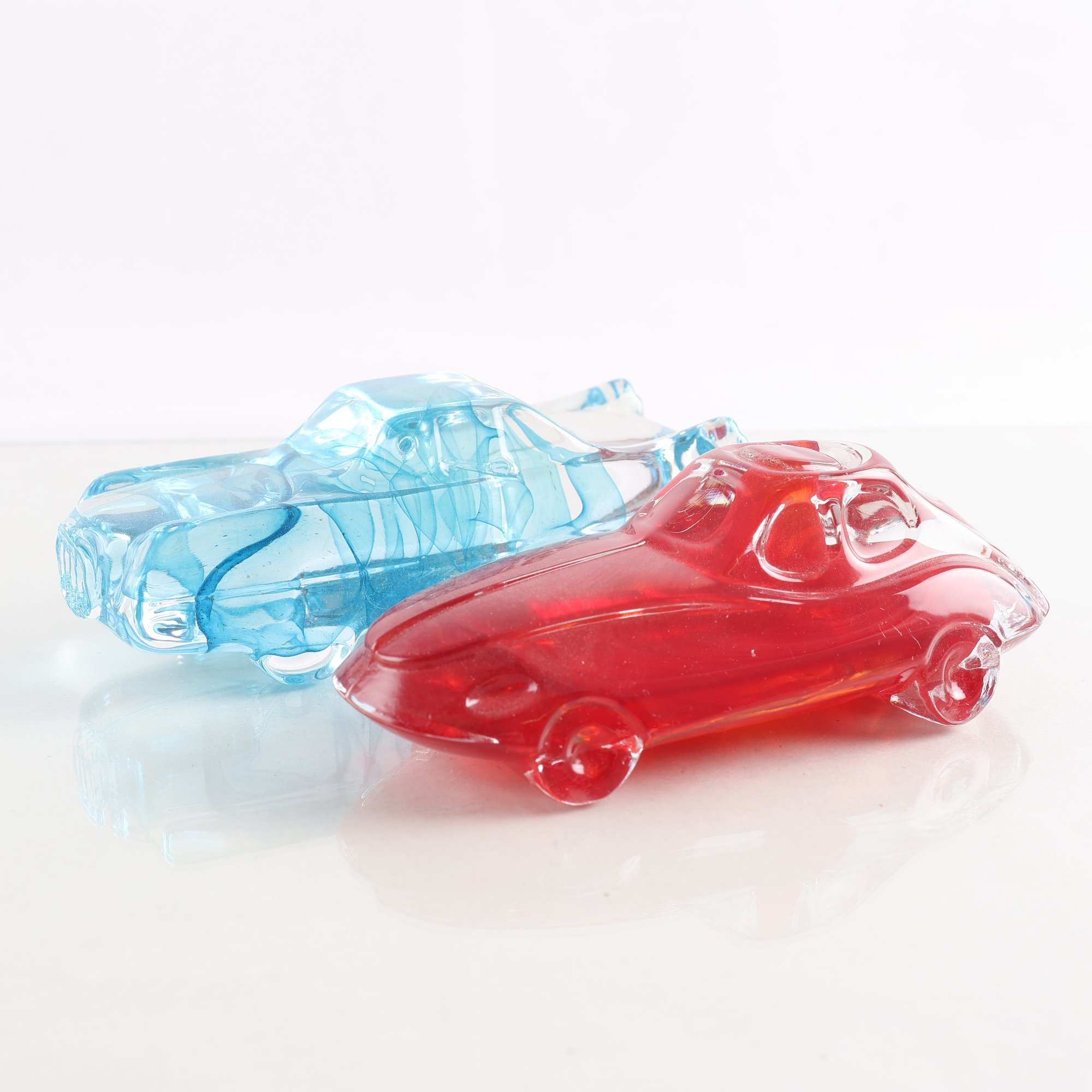 Skulpturer, glas, ”Car-Toons”, Olle Brozén, Kosta Boda