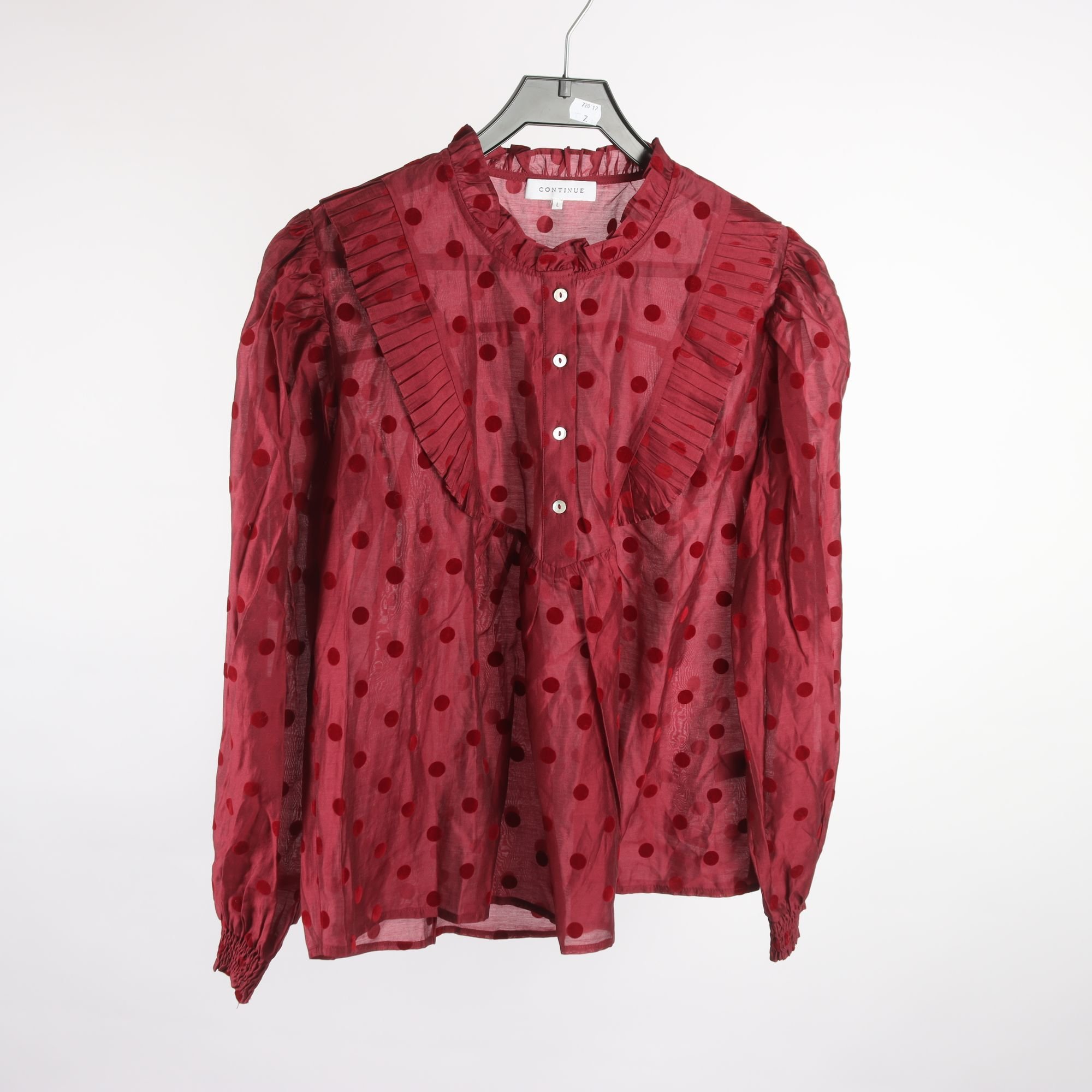 Blus, Continue, vinröd, stl. L