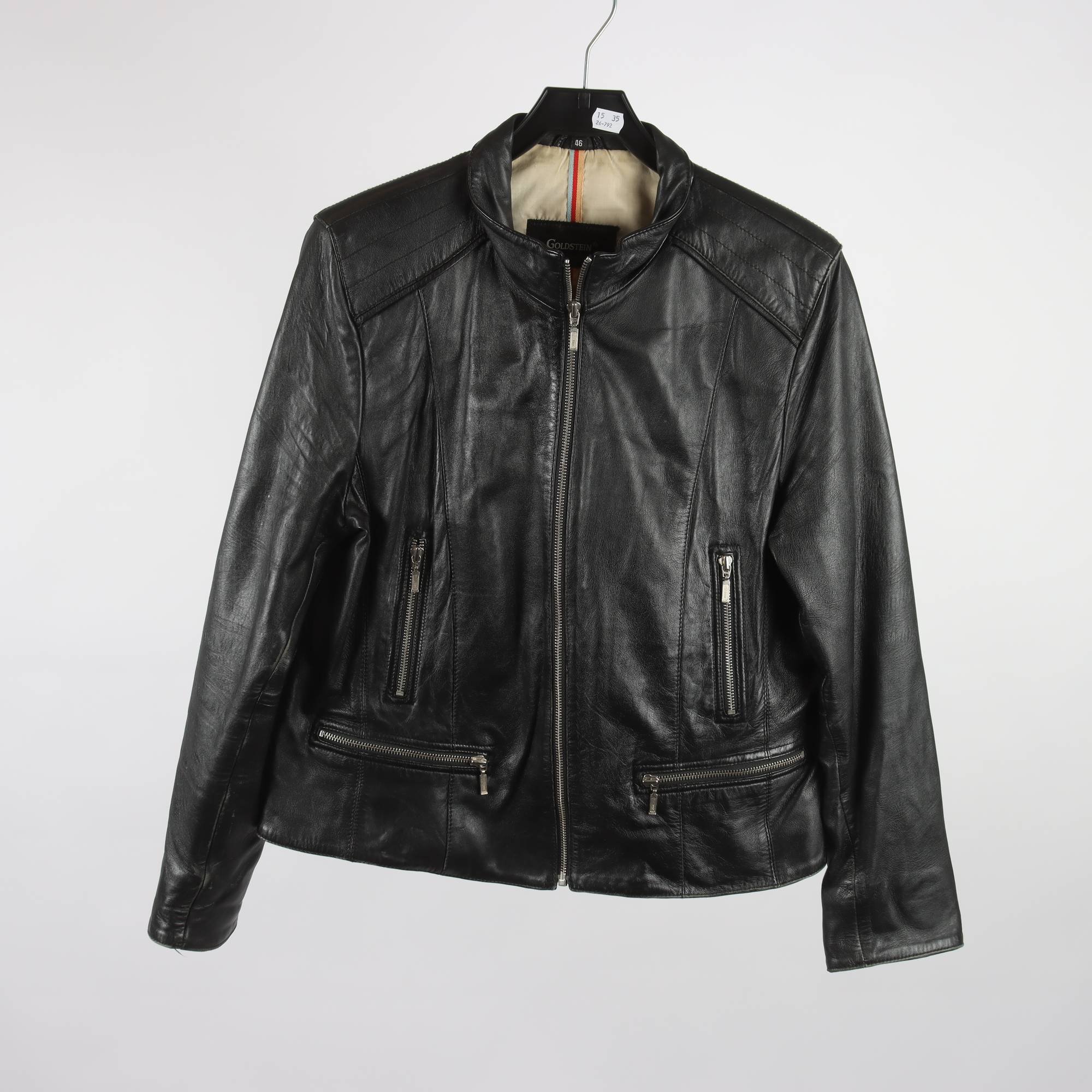 Skinnjacka, Goldstein, 100% läder, stl. 46