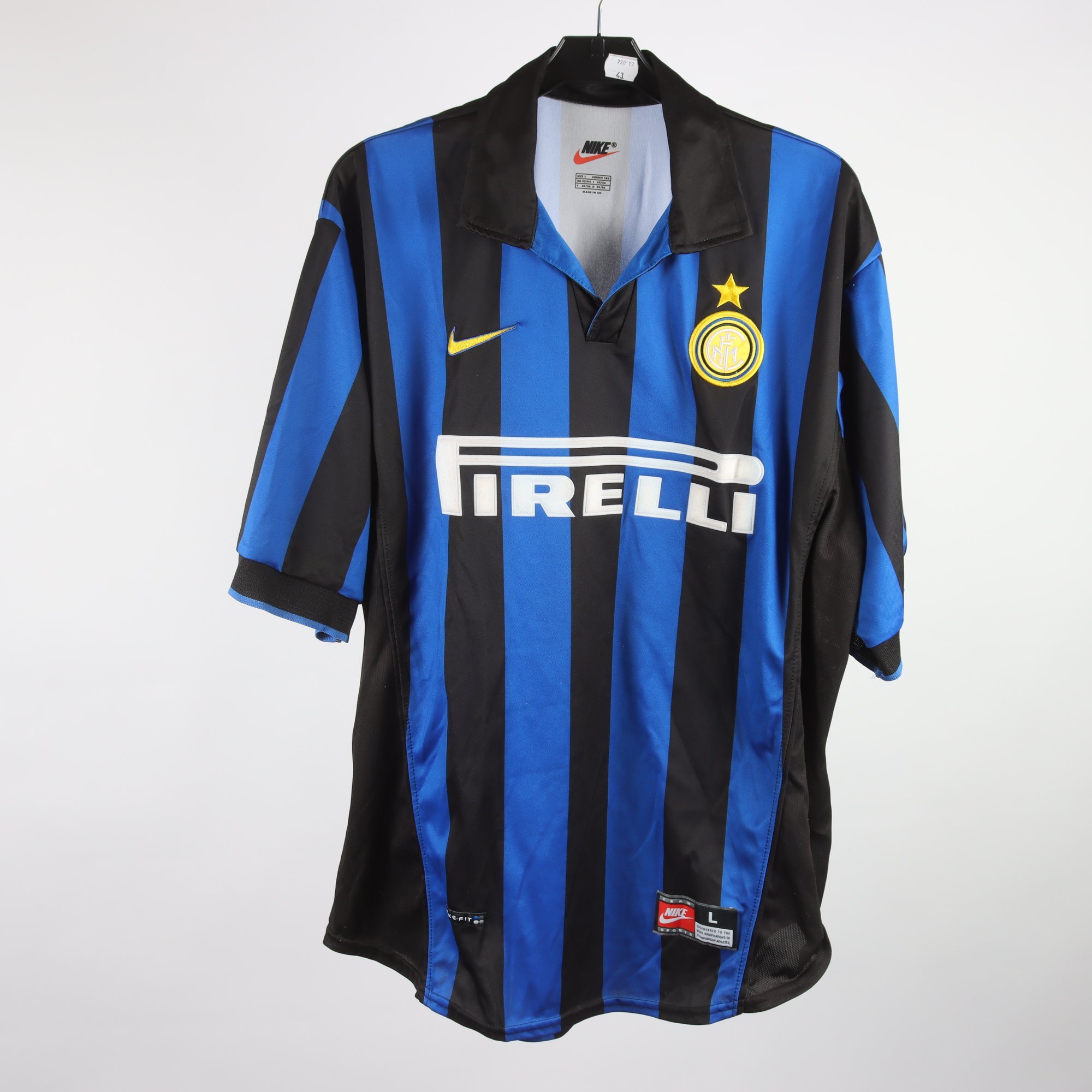 Sporttröja, Nike, Inter Milan, blå, svart, randig, stl. 52/56