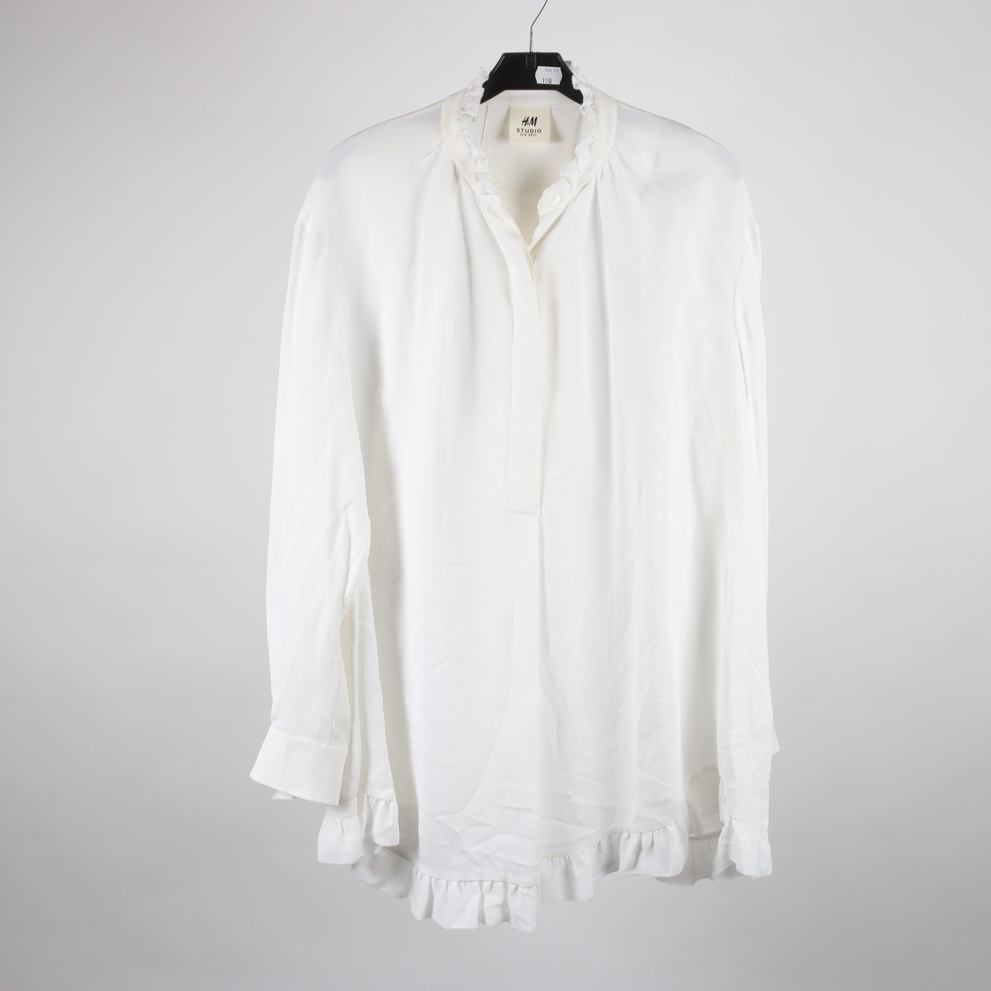 Blus, H&M Studio, vit, stl. 40