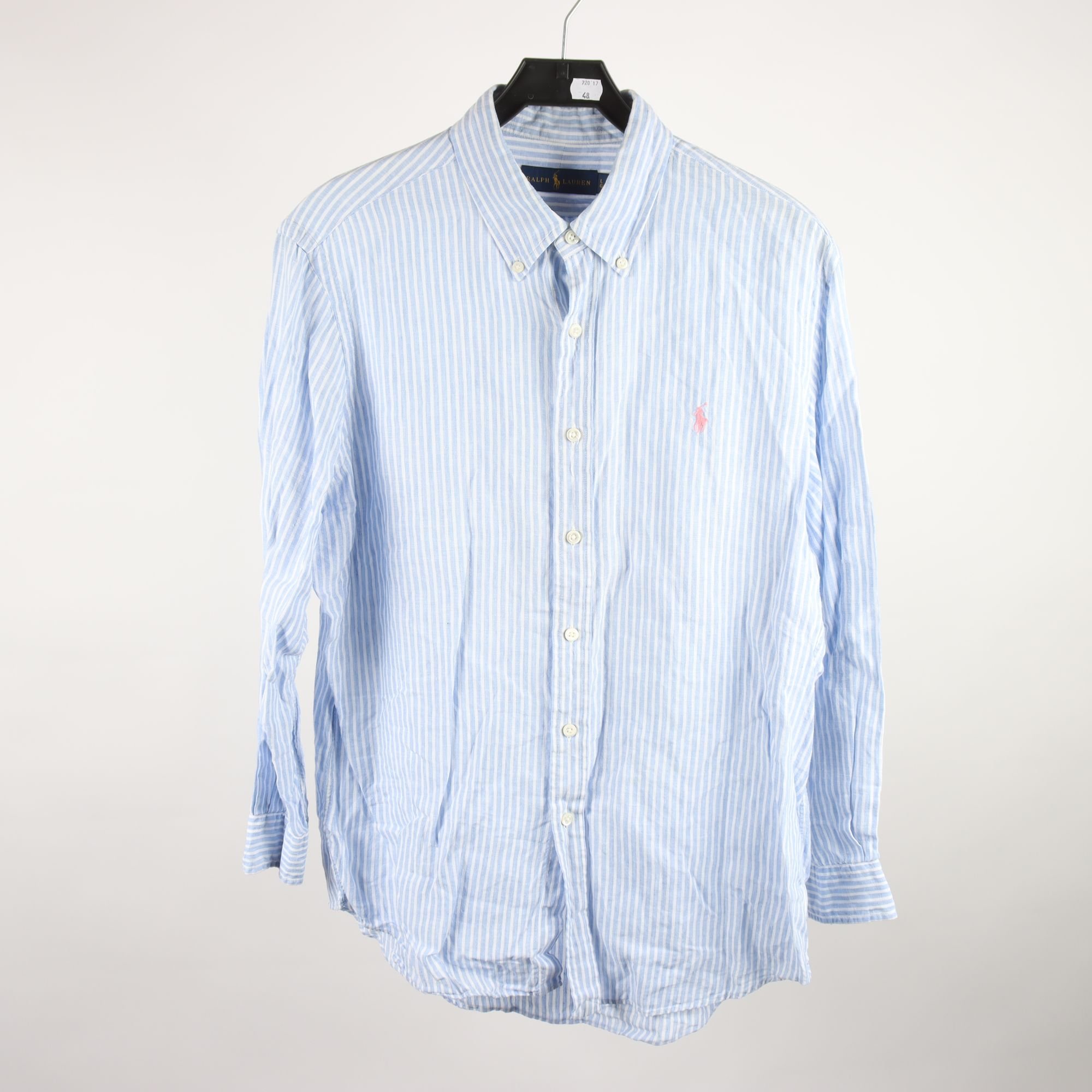 Skjorta, Ralph Lauren, blå, vit, randig, stl. L