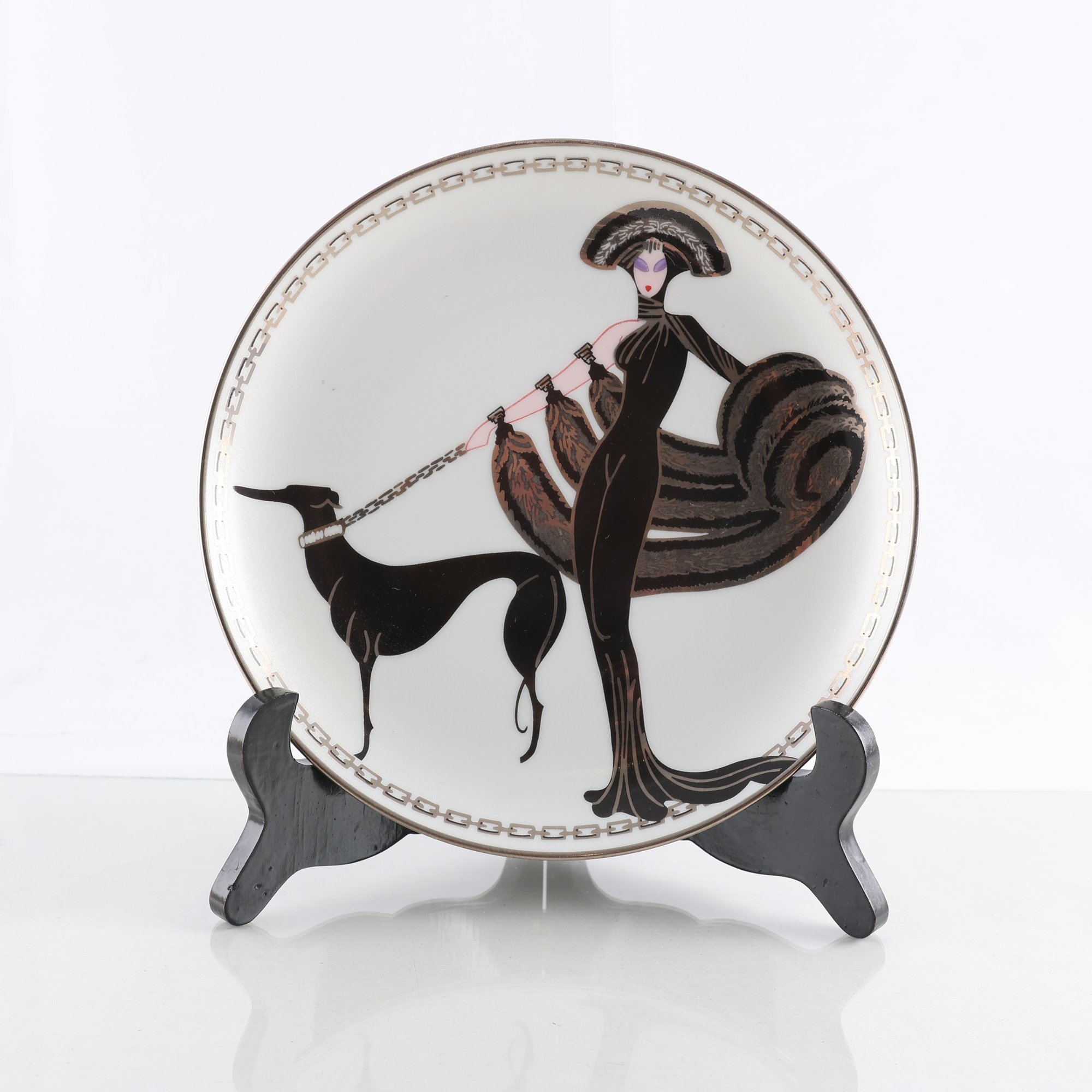 Assiett, Symphony in black, House of Erté, The Franklin Mint, 1993