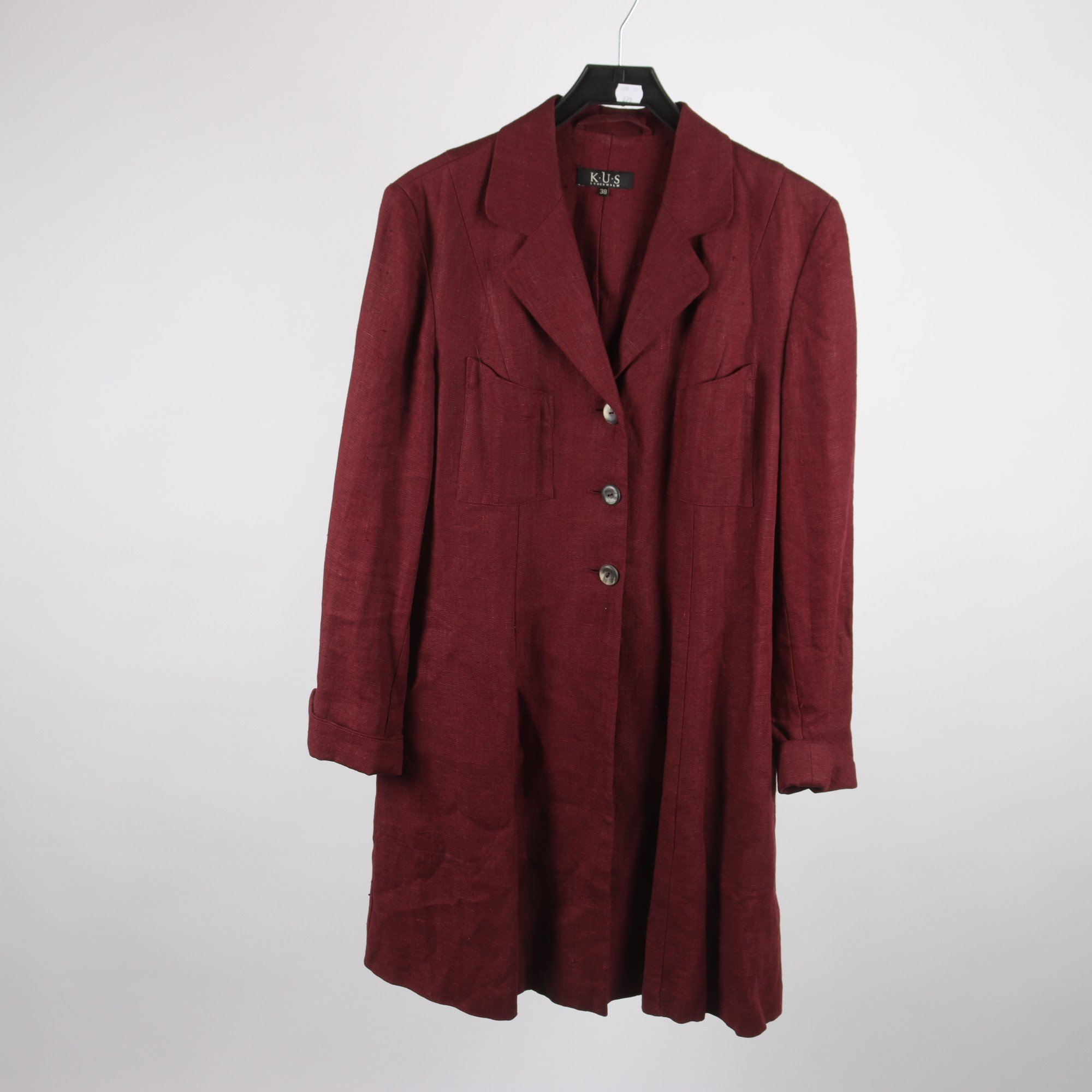 Kappa, K.U.S, vinröd, 100% lin, stl. 38.