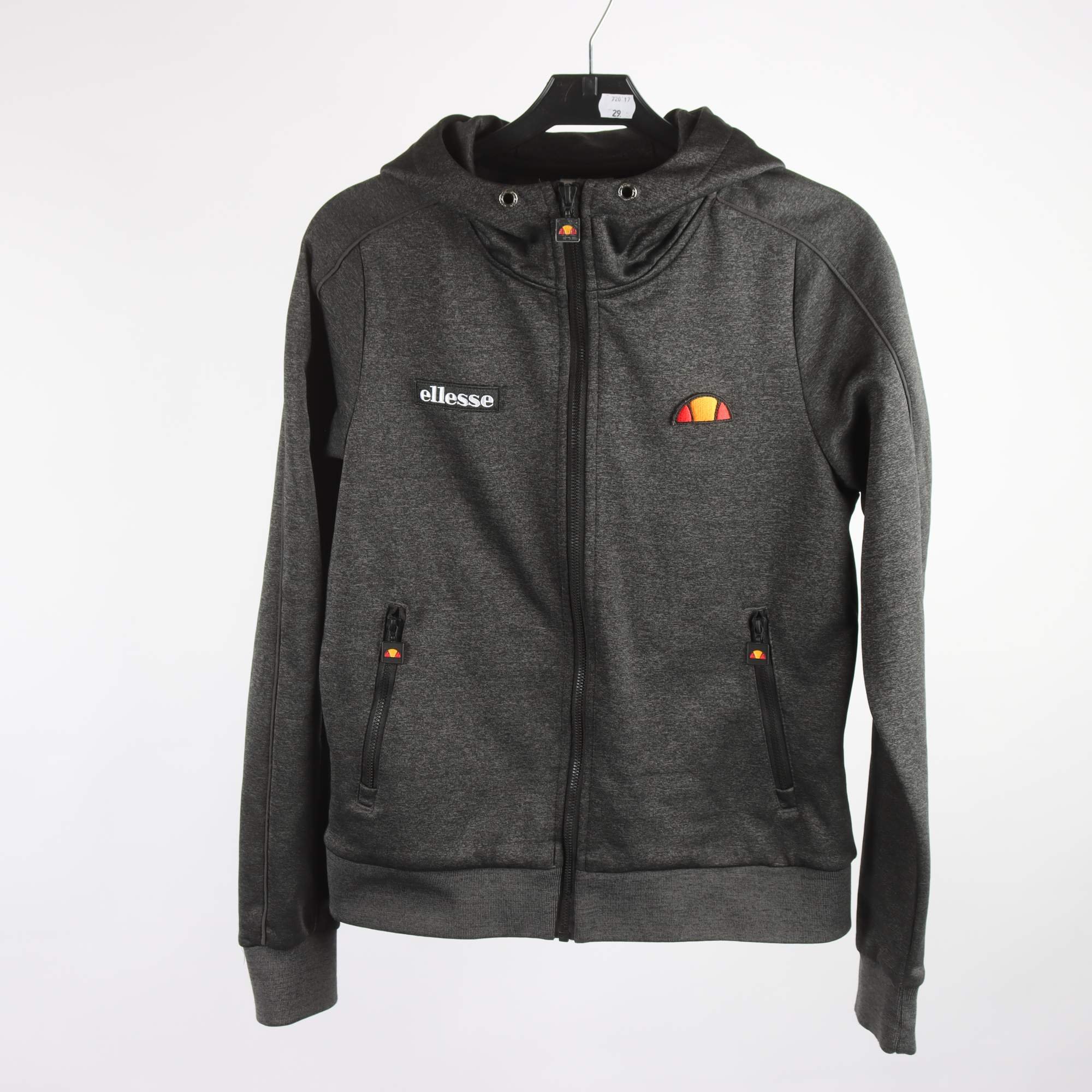 Sportjacka, Ellesse, gråsvart, stl. 38