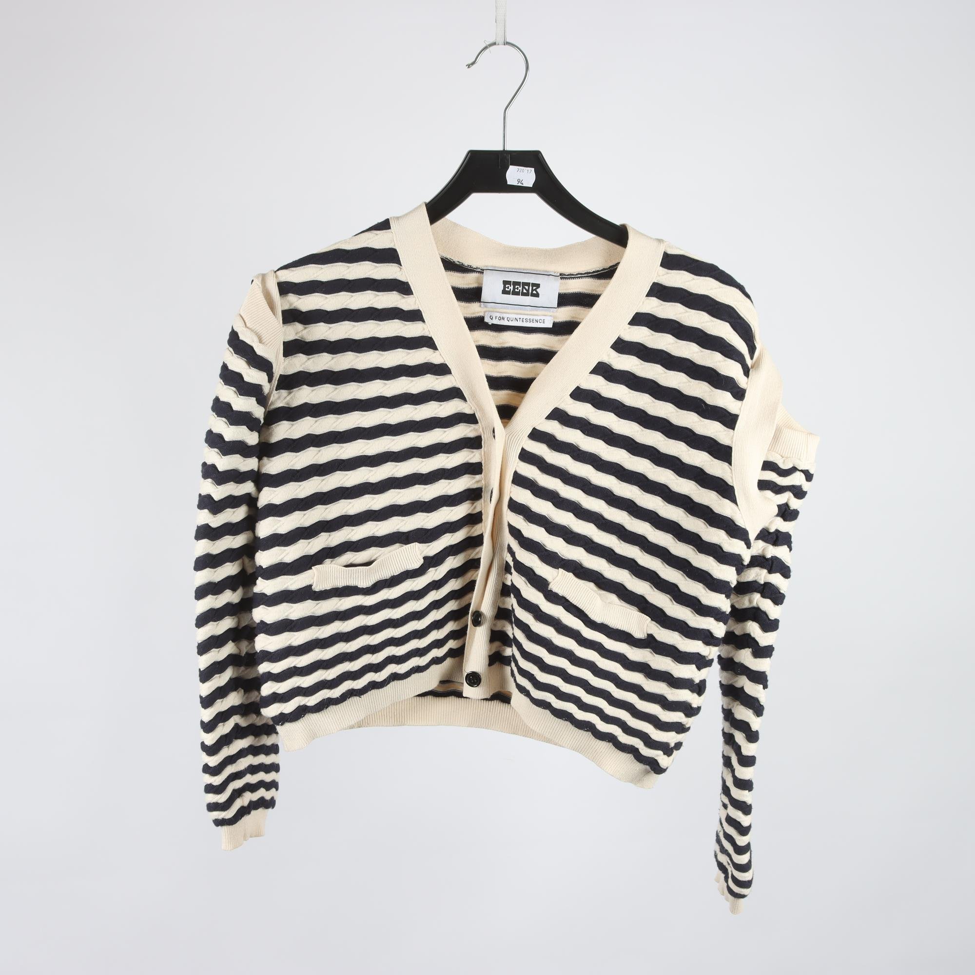 Kofta, EENK, beige, blå, randig, stl. S