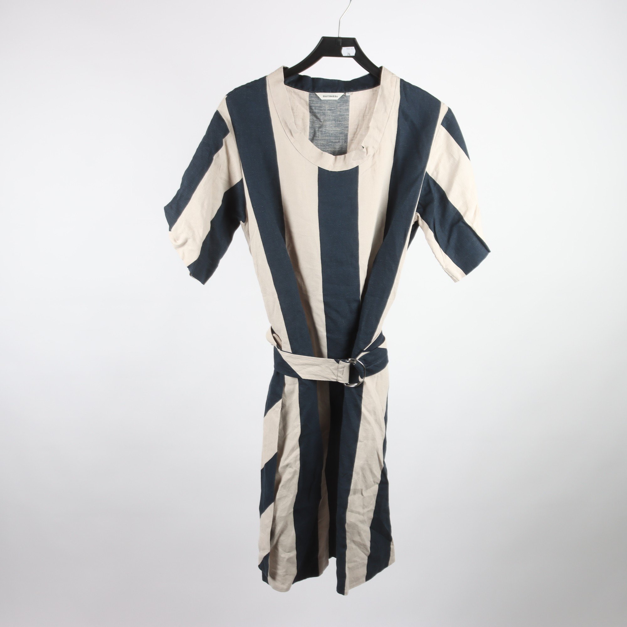 Klänning, Marimekko, beige, blå, randig, stl. 36