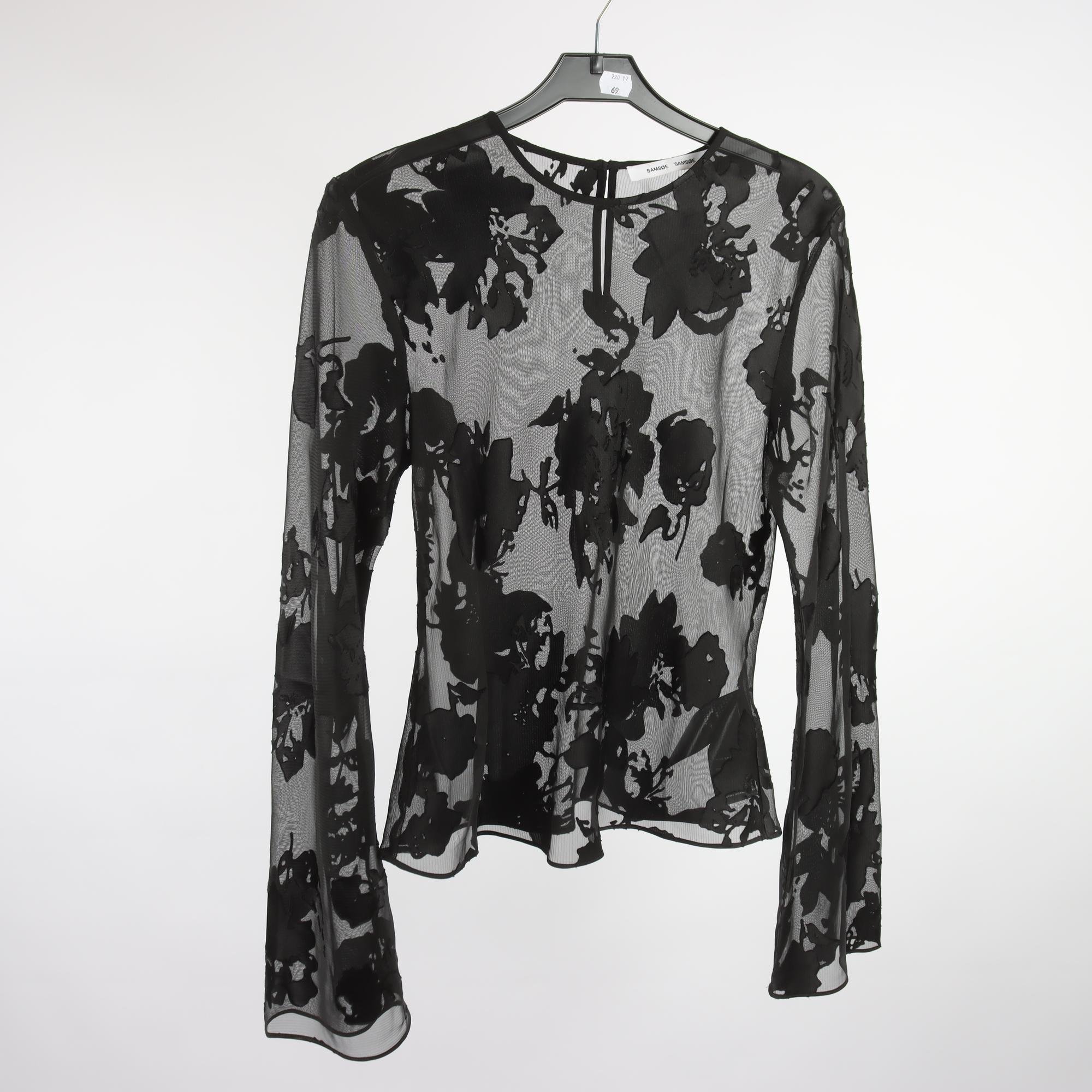 Blus, Samsøe Samsøe, svart, transparent, stl. S