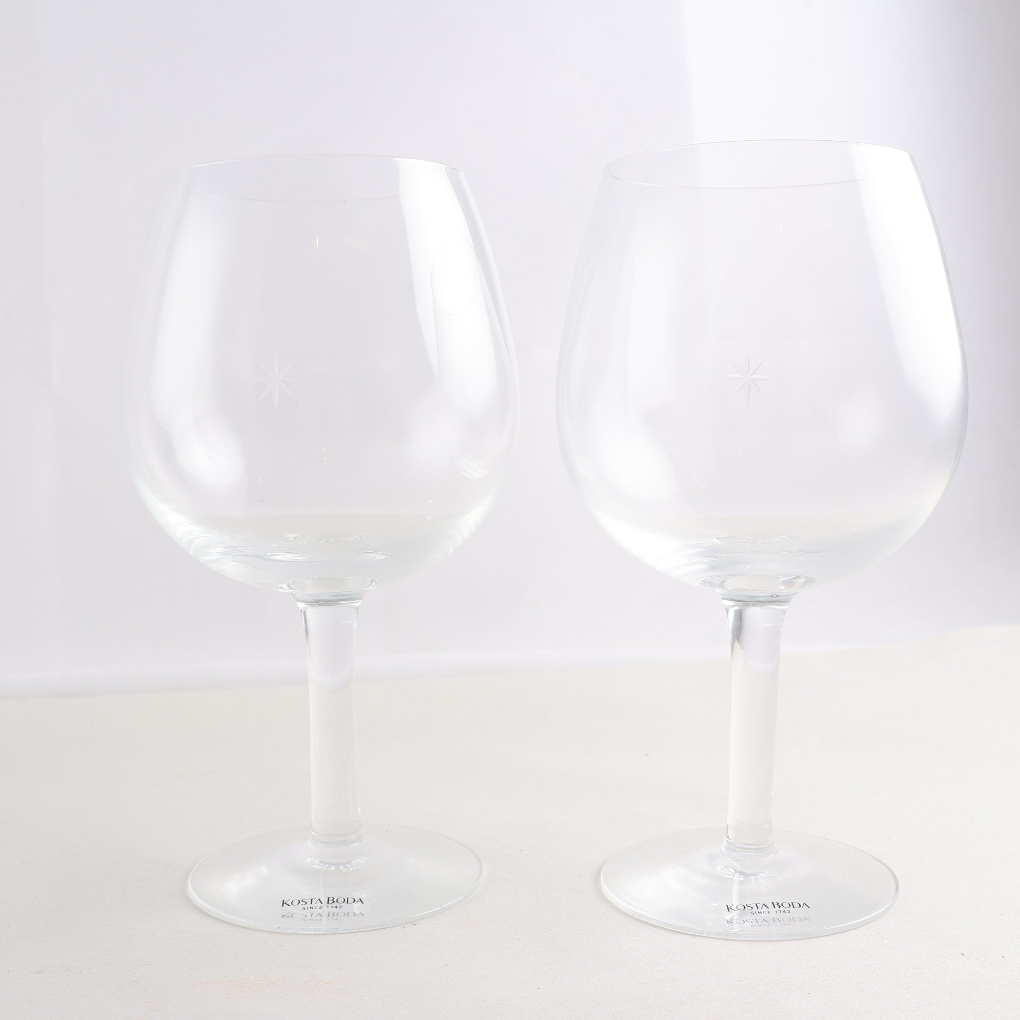 Rödvinsglas, Bouquet, Signe Persson Melin, Kosta Boda, 2 st. Samfraktas ej.