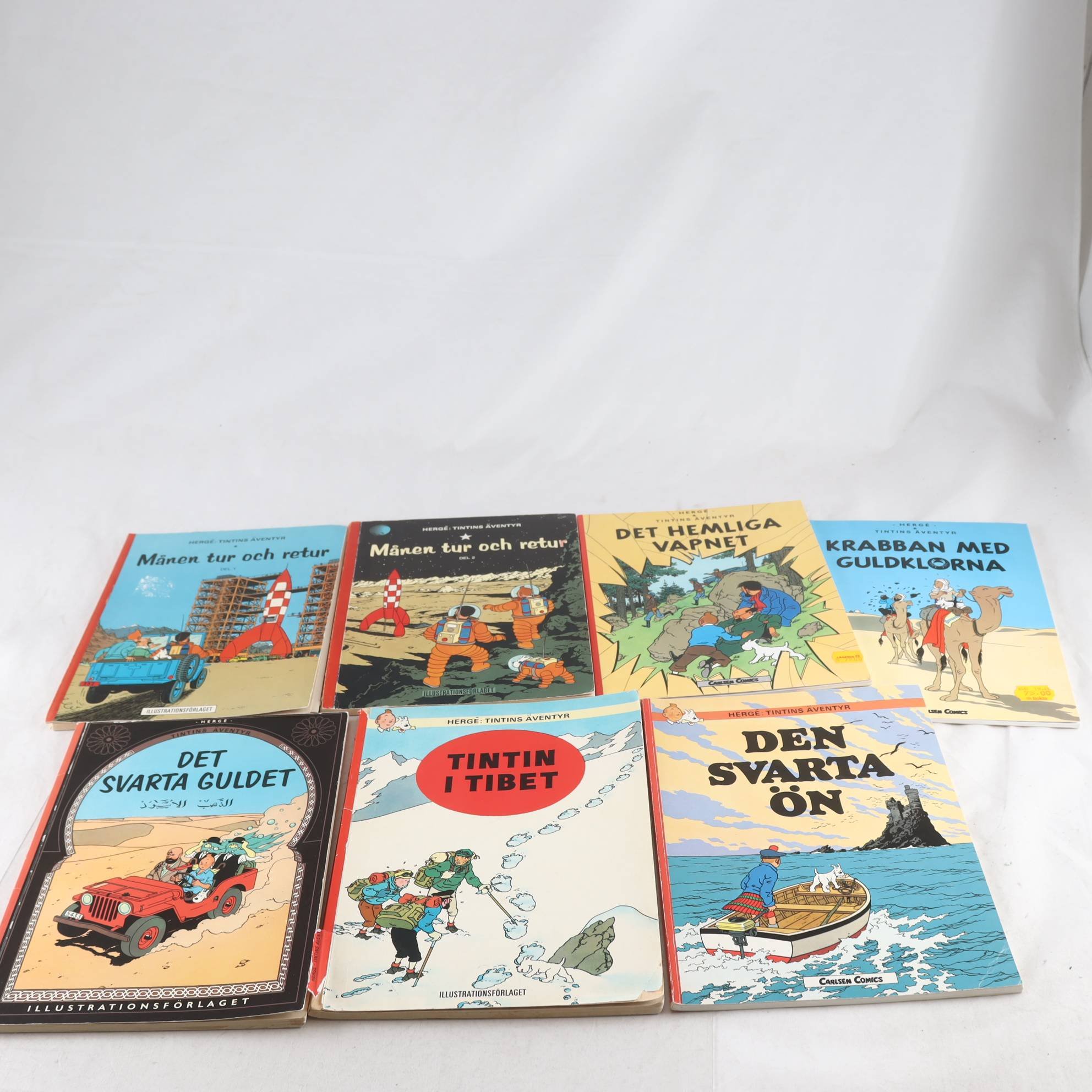 Hergé: Tintins äventyr, 7 st