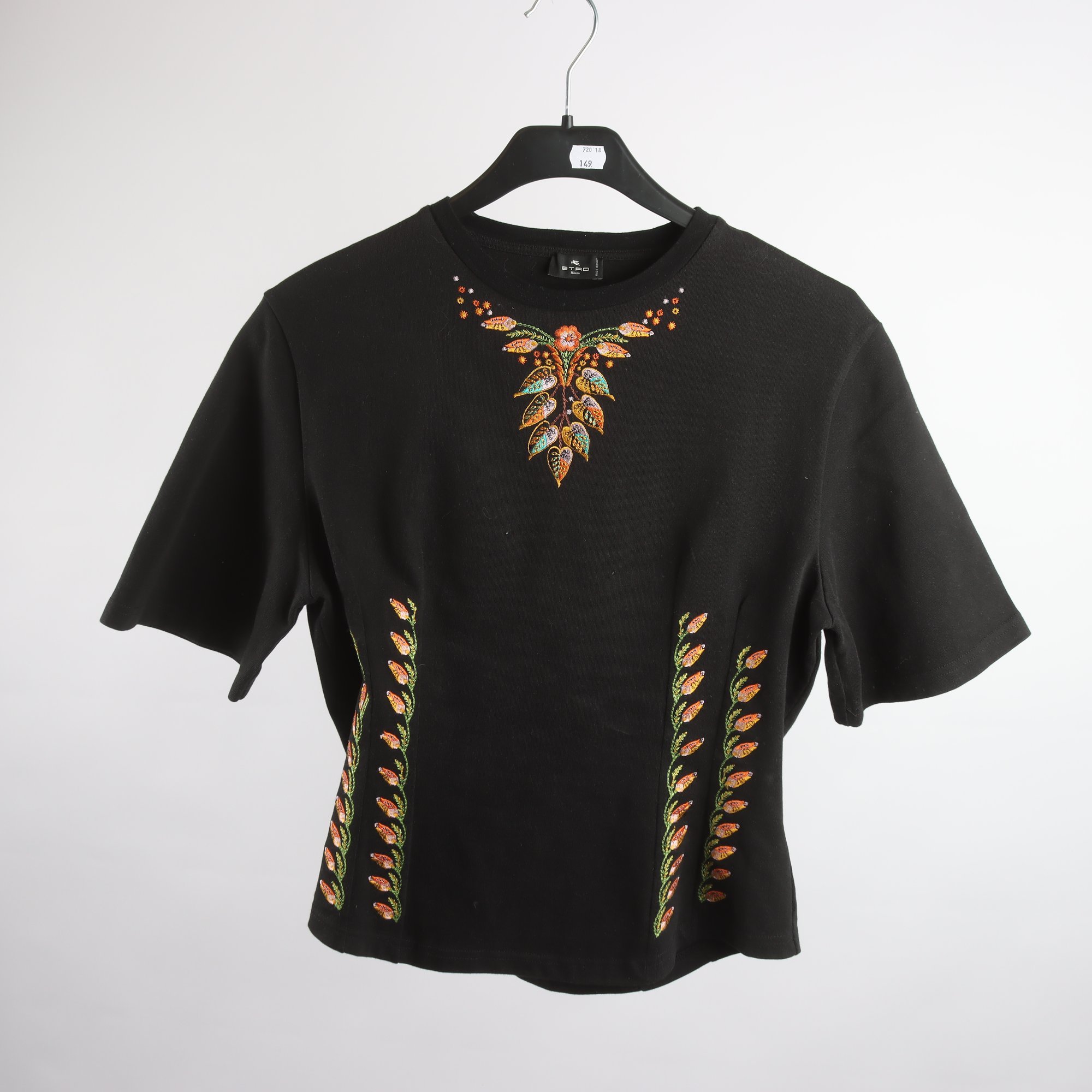 Tröja, Etro, svart, broderi, stl. M