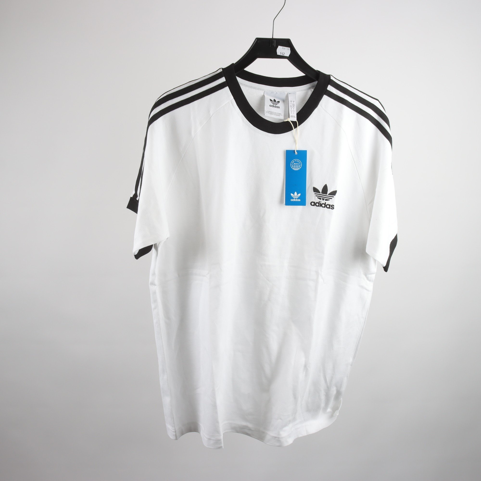 T-shirt, 2-pack, Adidas, vit, svart, stl. L