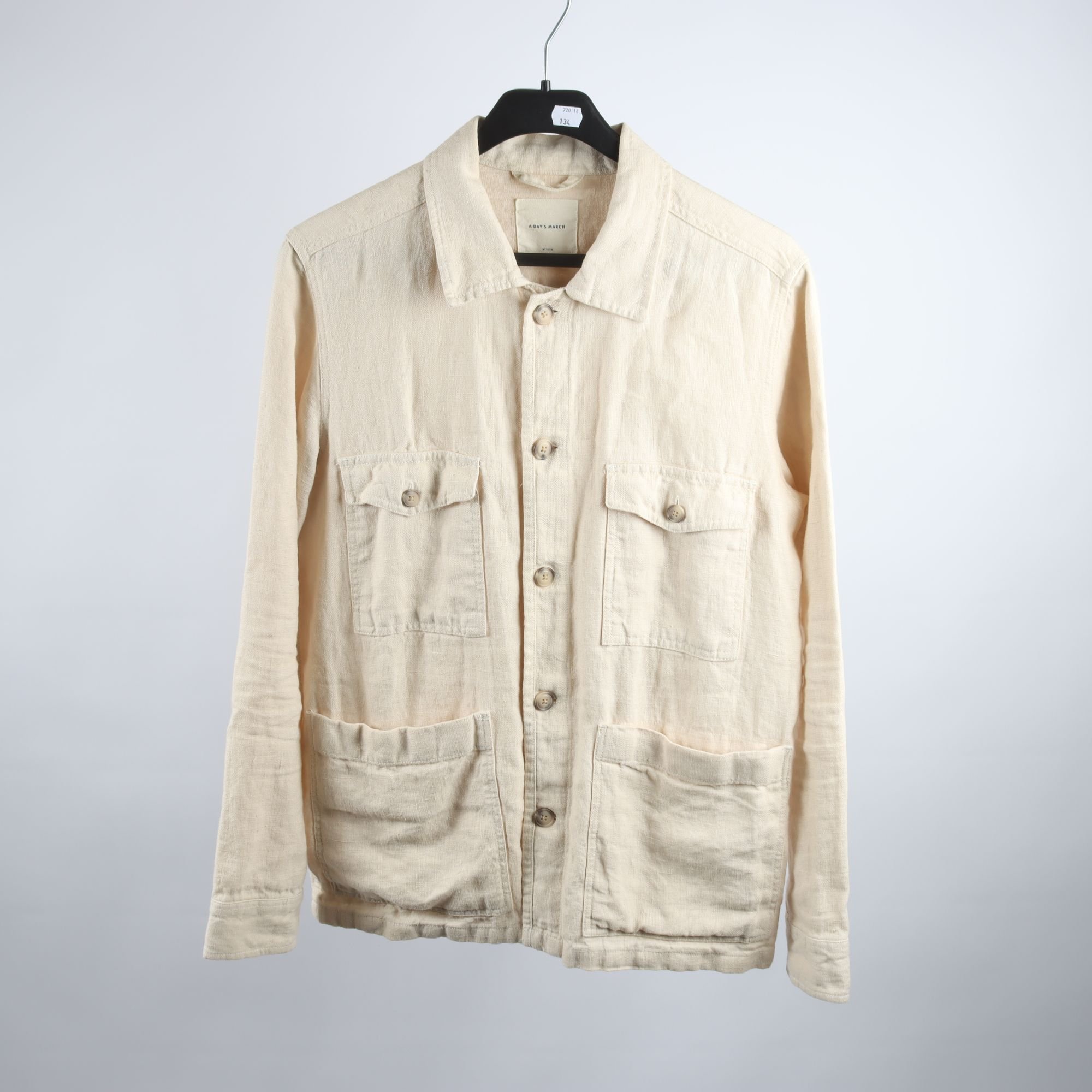 Overshirt/jacka, A Days March, beige, 100% linne, stl. M