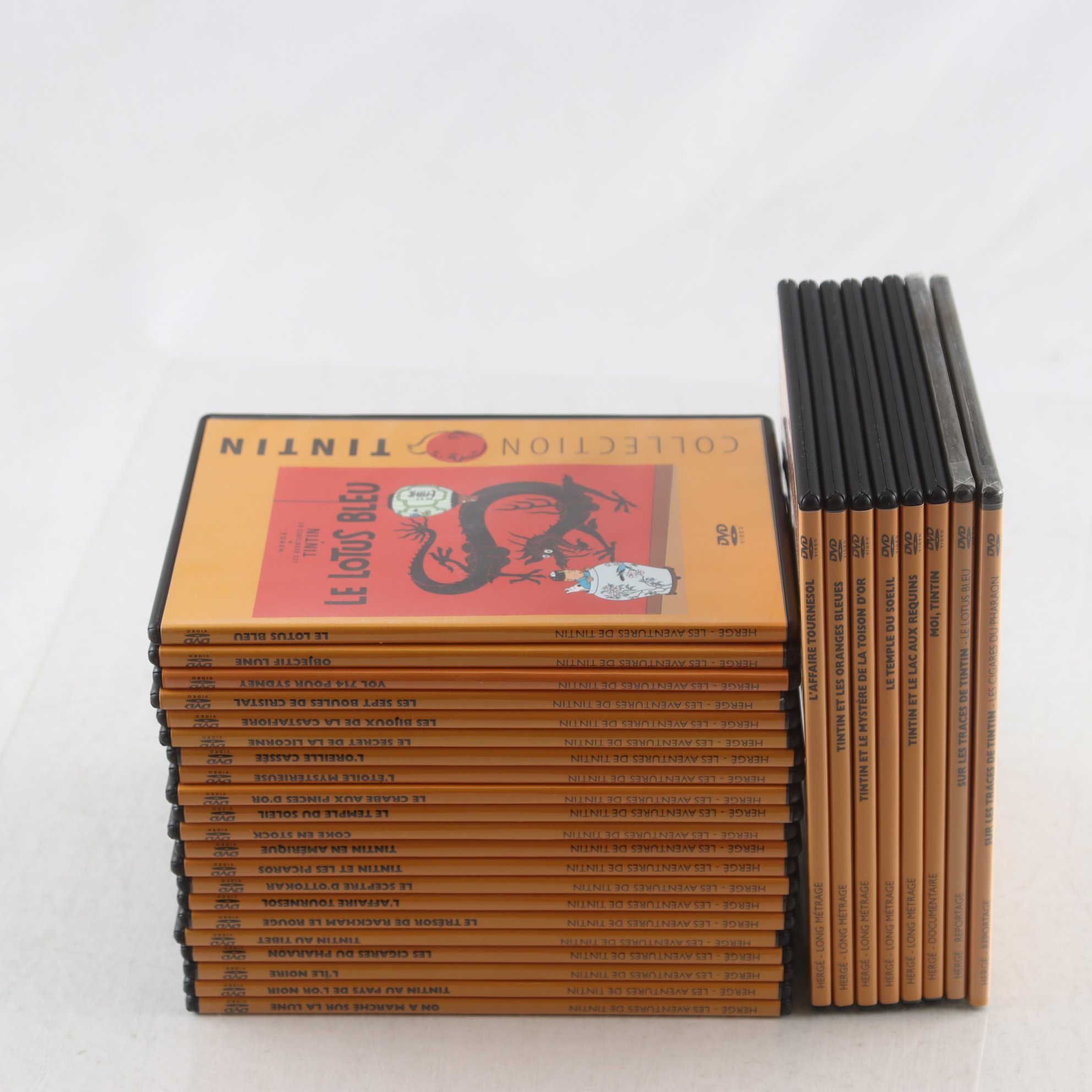 DVD-paket, Tintin, franska versioner, 29 filmer