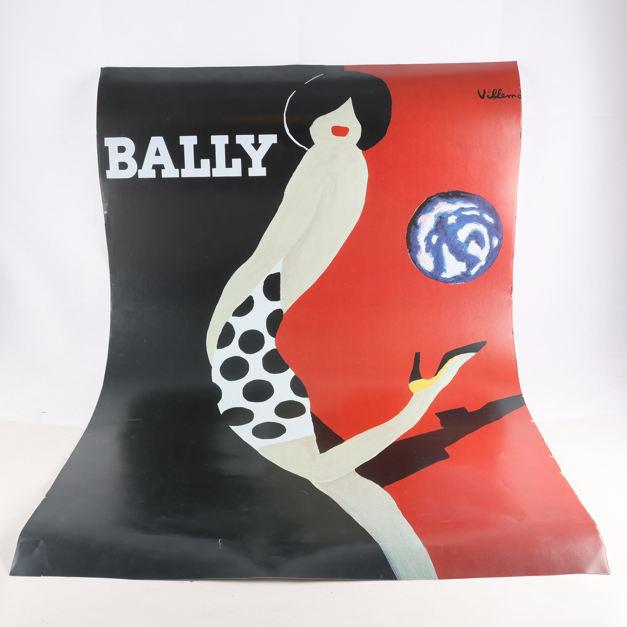 Affisch, Bally Ball, Bernard Villemont, sign. i trycket. Samfraktas ej.