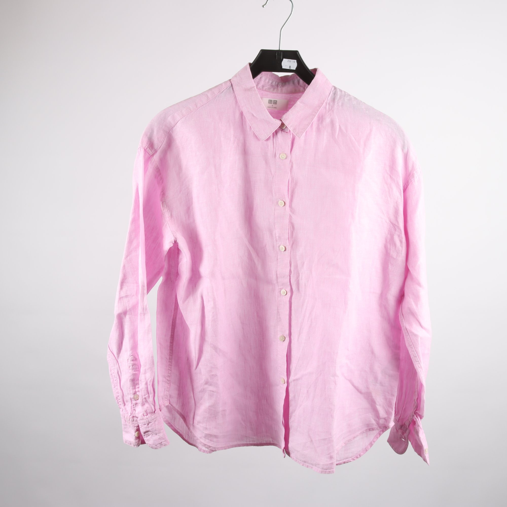 Linneskjorta, Uniqlo, rosa, stl. S
