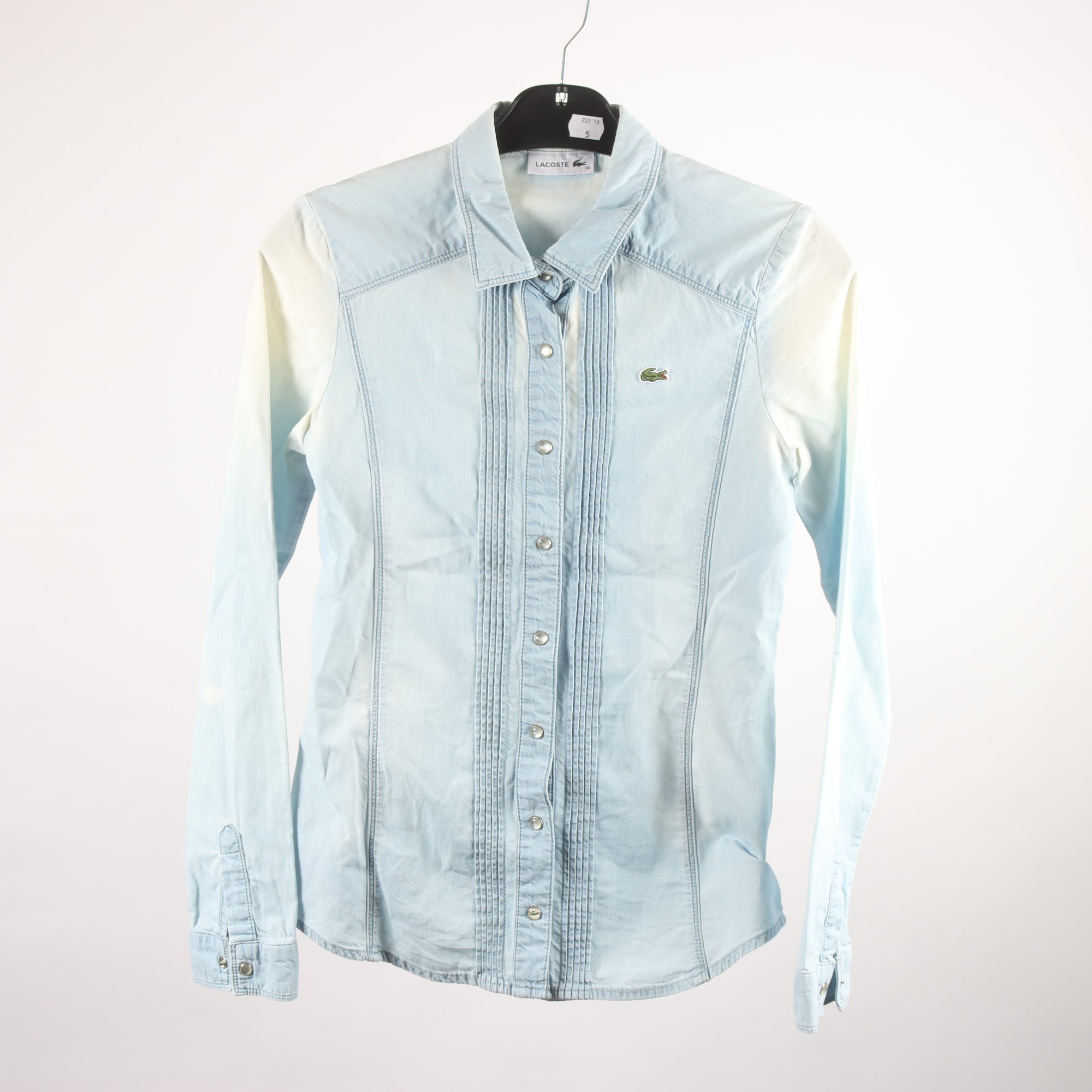 Jeansskjorta, Lacoste, blå, stl. 34