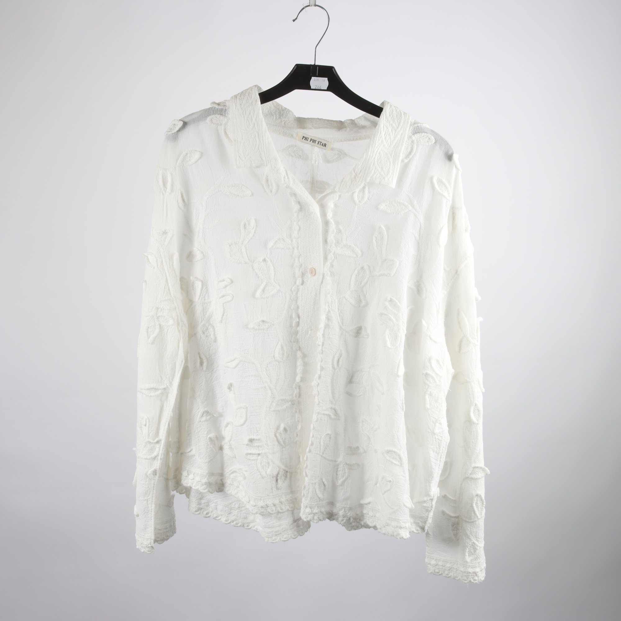 Blus, Phi Phi Star, vit, stl. ca. M/L.