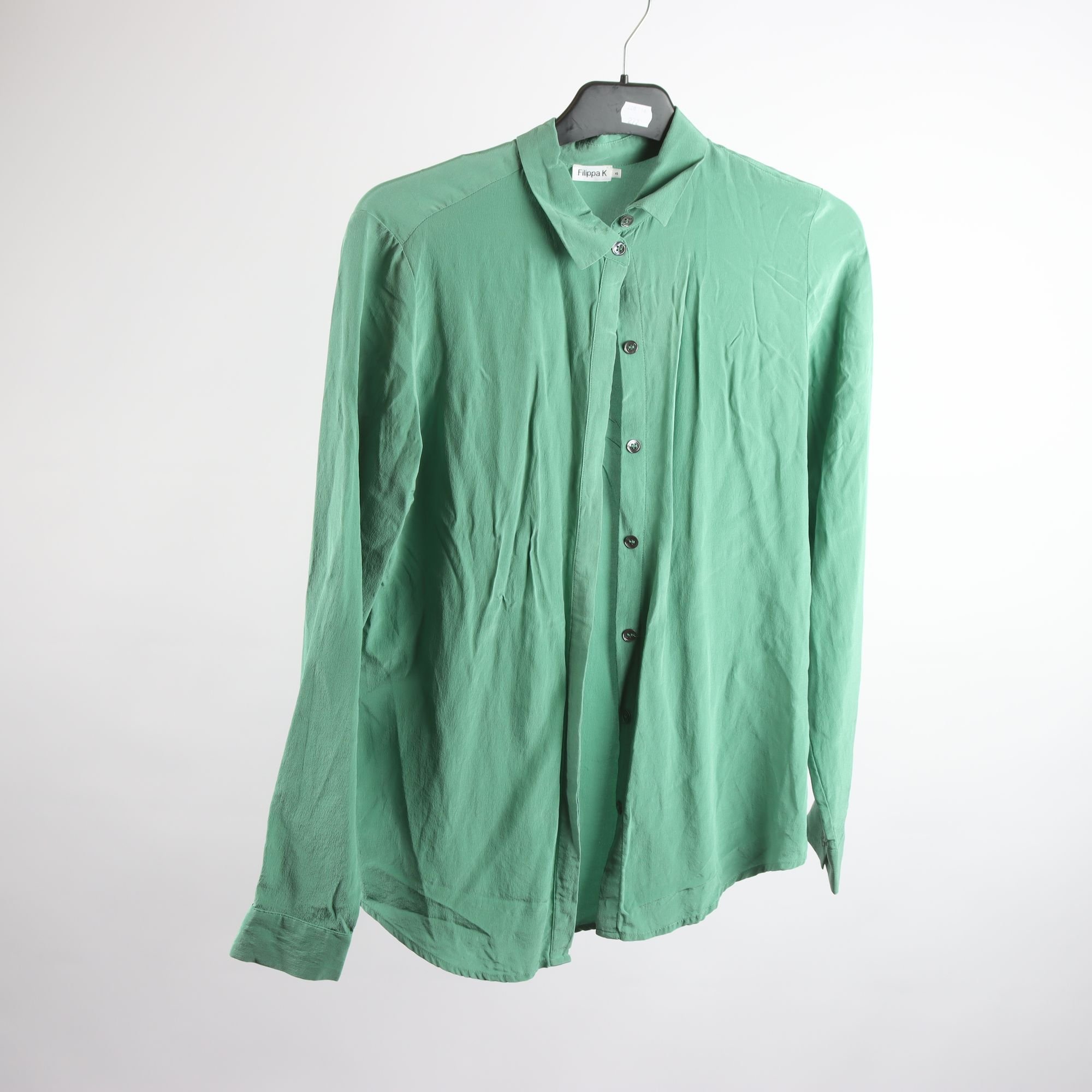 Blus, Filippa K, grön, 100% silke, stl. XS.
