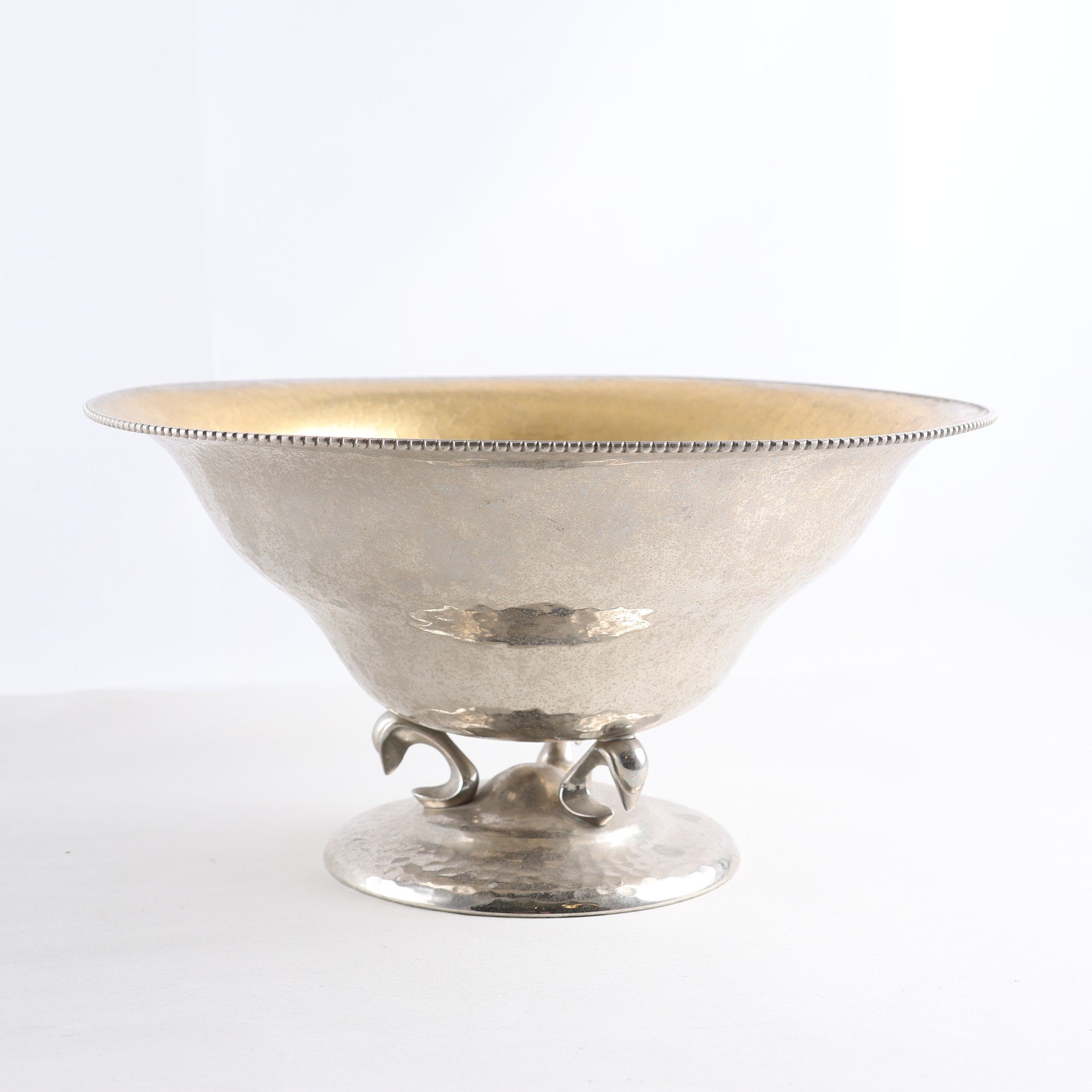 Skål, nysilver, O. H, Lagerstedt, Eskilstuna, ca 1930-tal. Samfraktas ej.