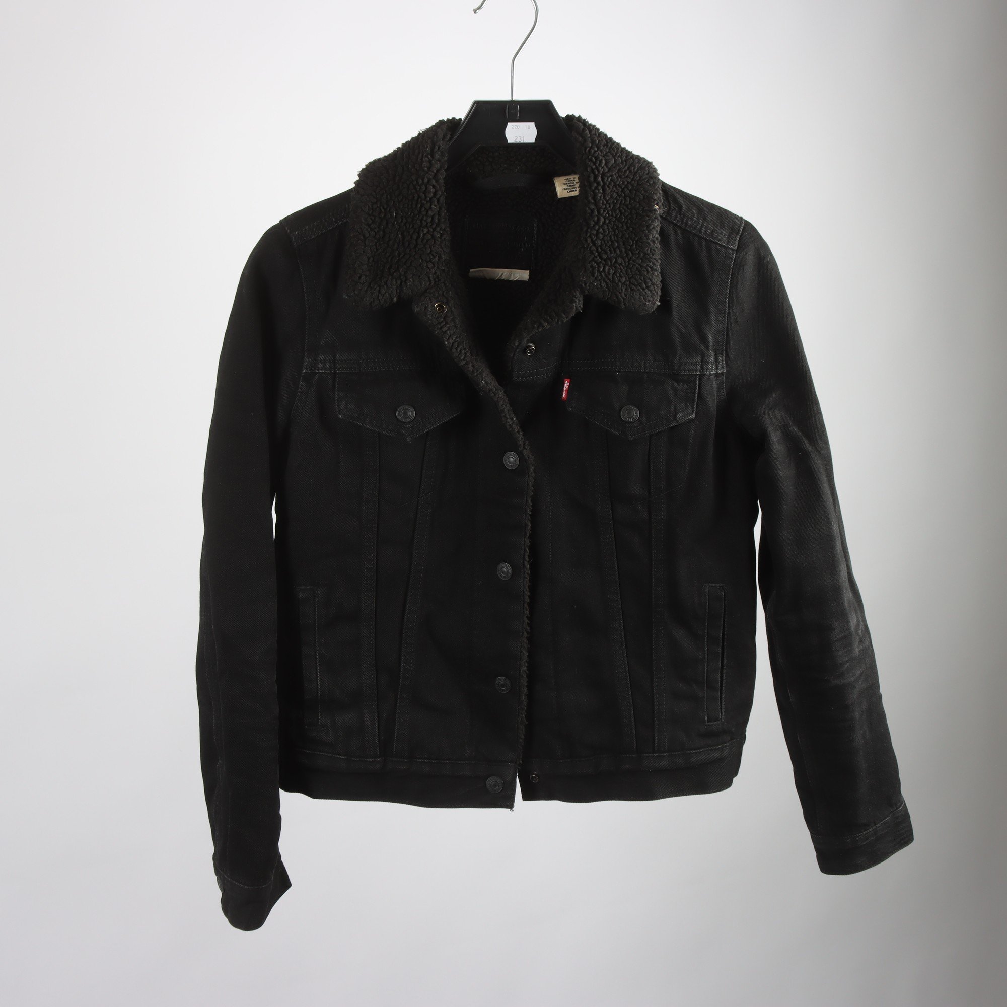 Fodrad jeansjacka, Levis, svart, stl. S.