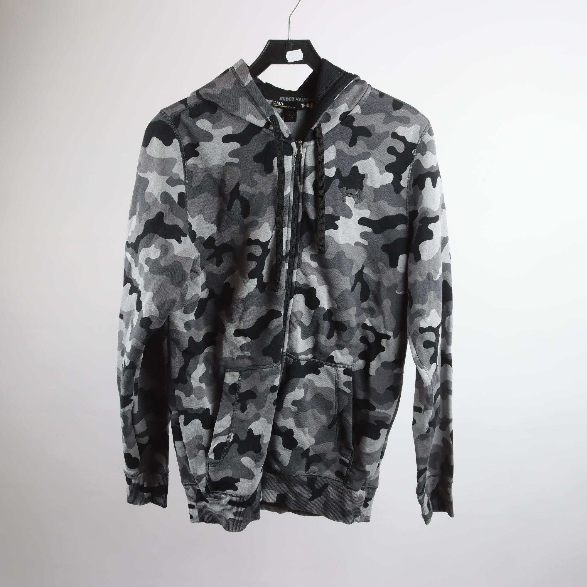Hoodie, Under Armour, grå, svart, stl. S/M.