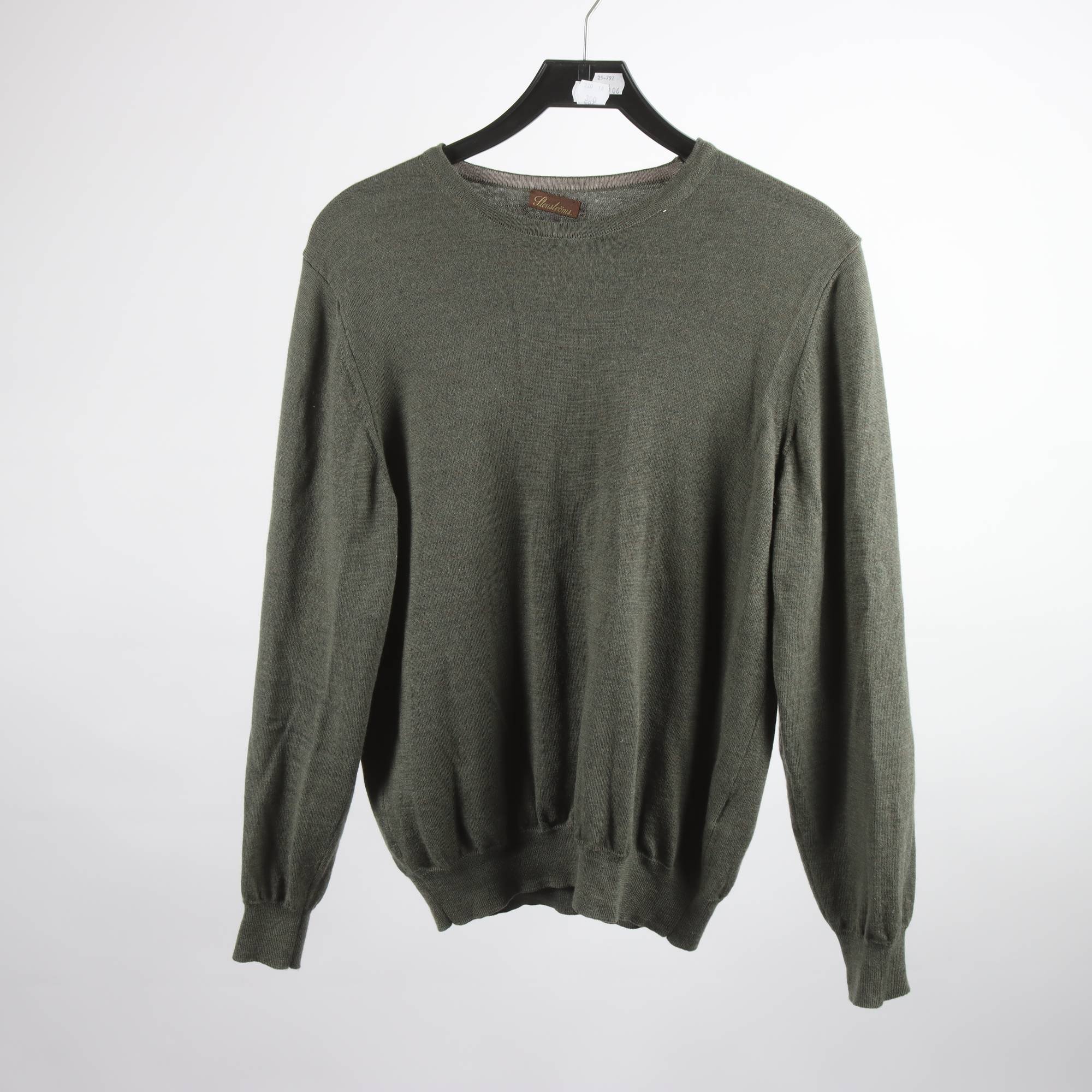 Tröja, Stenströms, grön, 100% merino ull, stl. L.