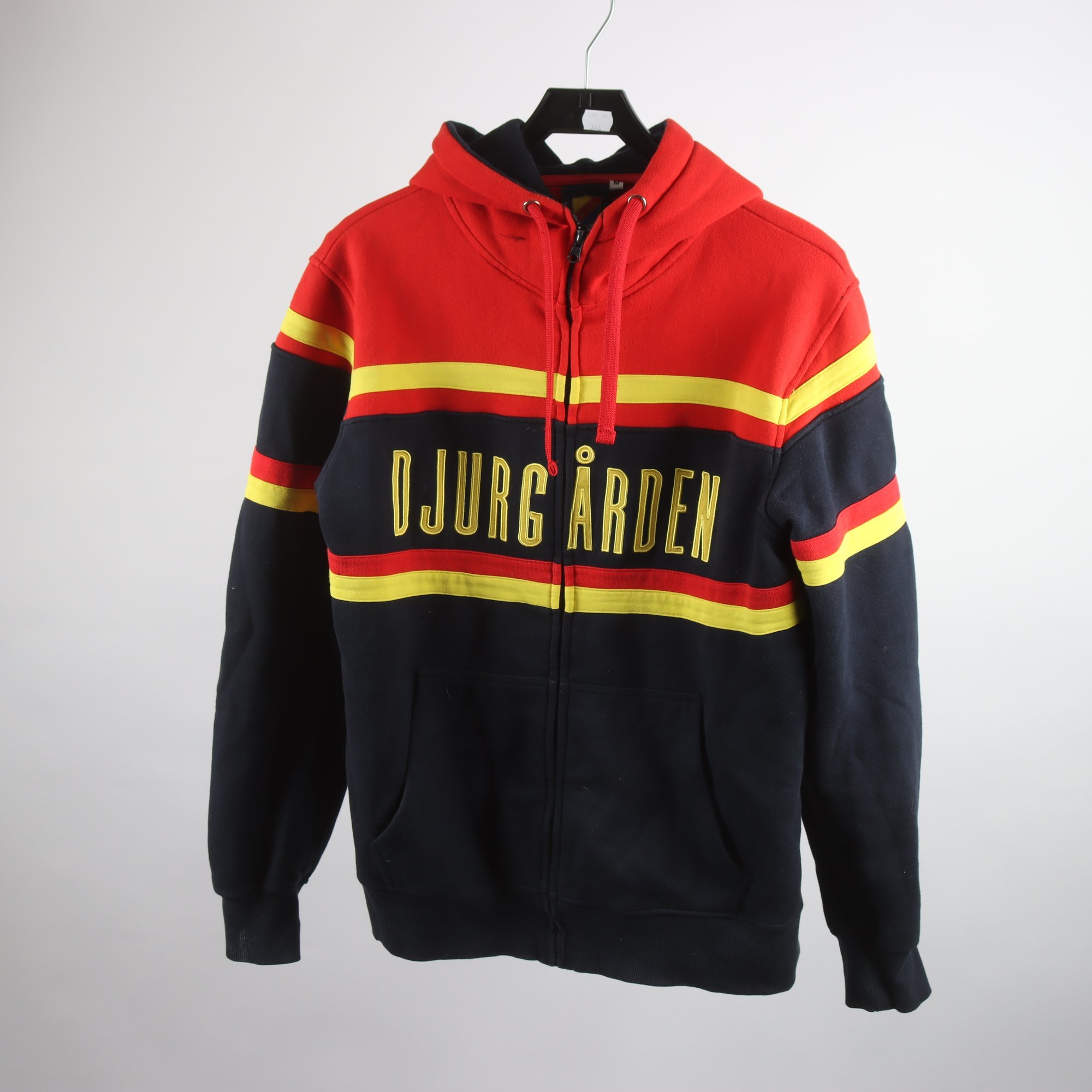 Hoodie, Djurgården, DIF, röd, blå, gul, stl. M.
