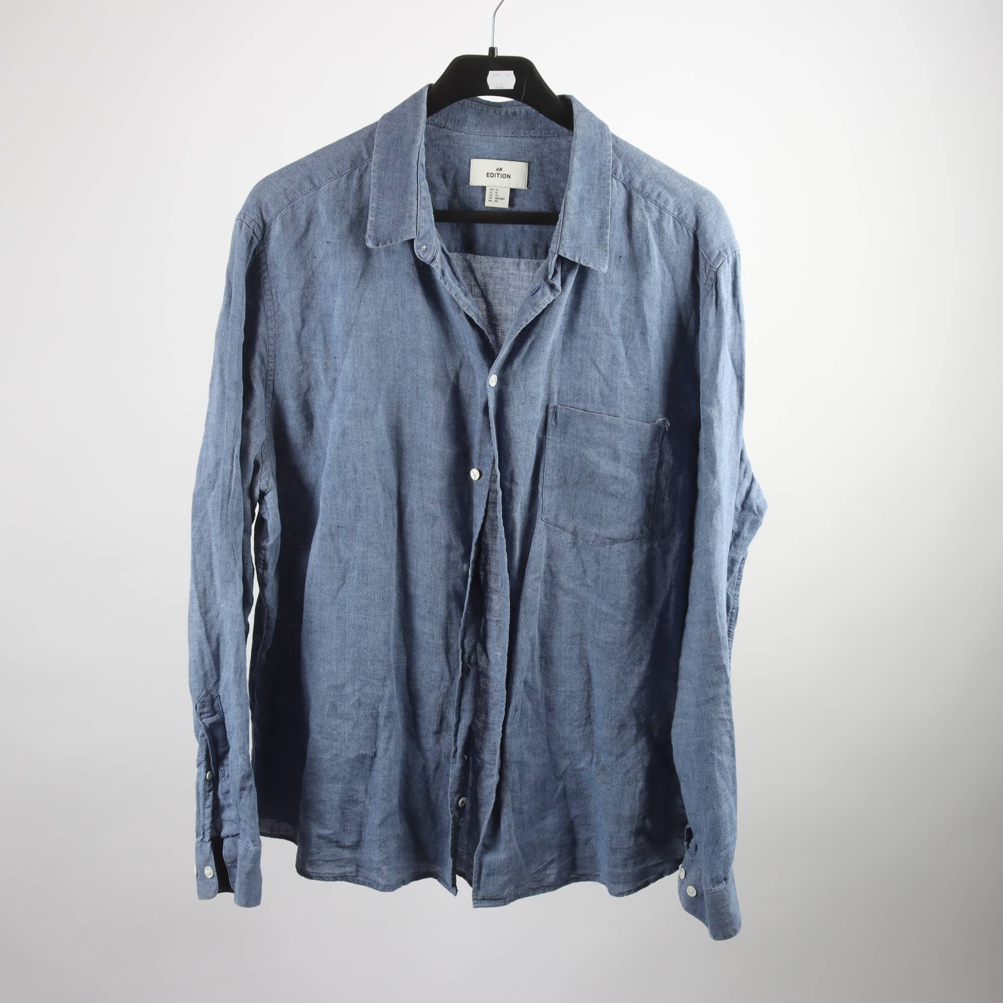 Skjorta, H&M Edition, blå, 100% lin, stl. XL.