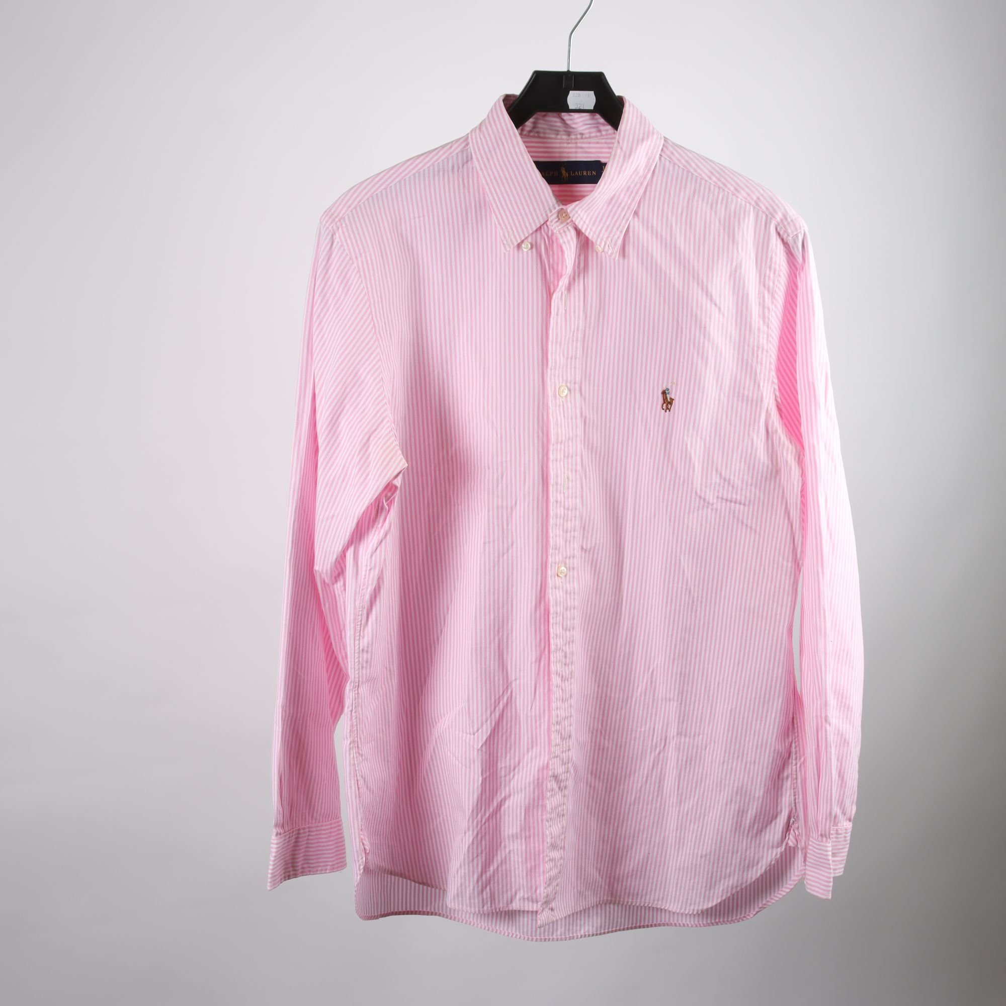 Skjorta, Ralph Lauren, randig, vit, rosa, stl. 41.