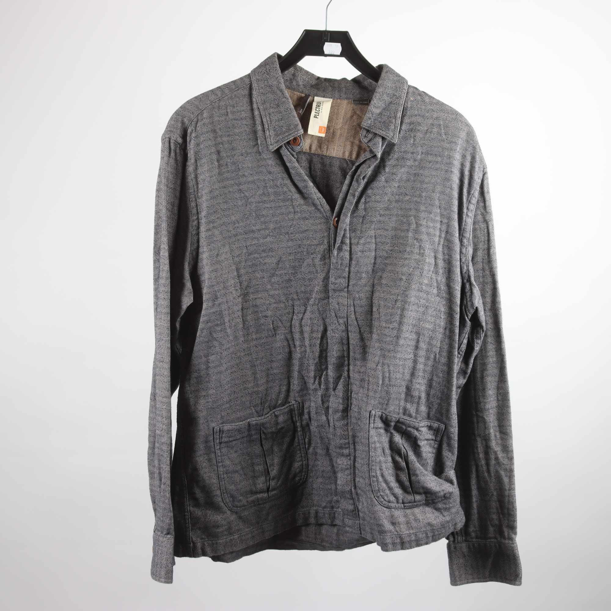 Overshirt, Plectrum, blå, mönstrad, flanell, stl. XXL.