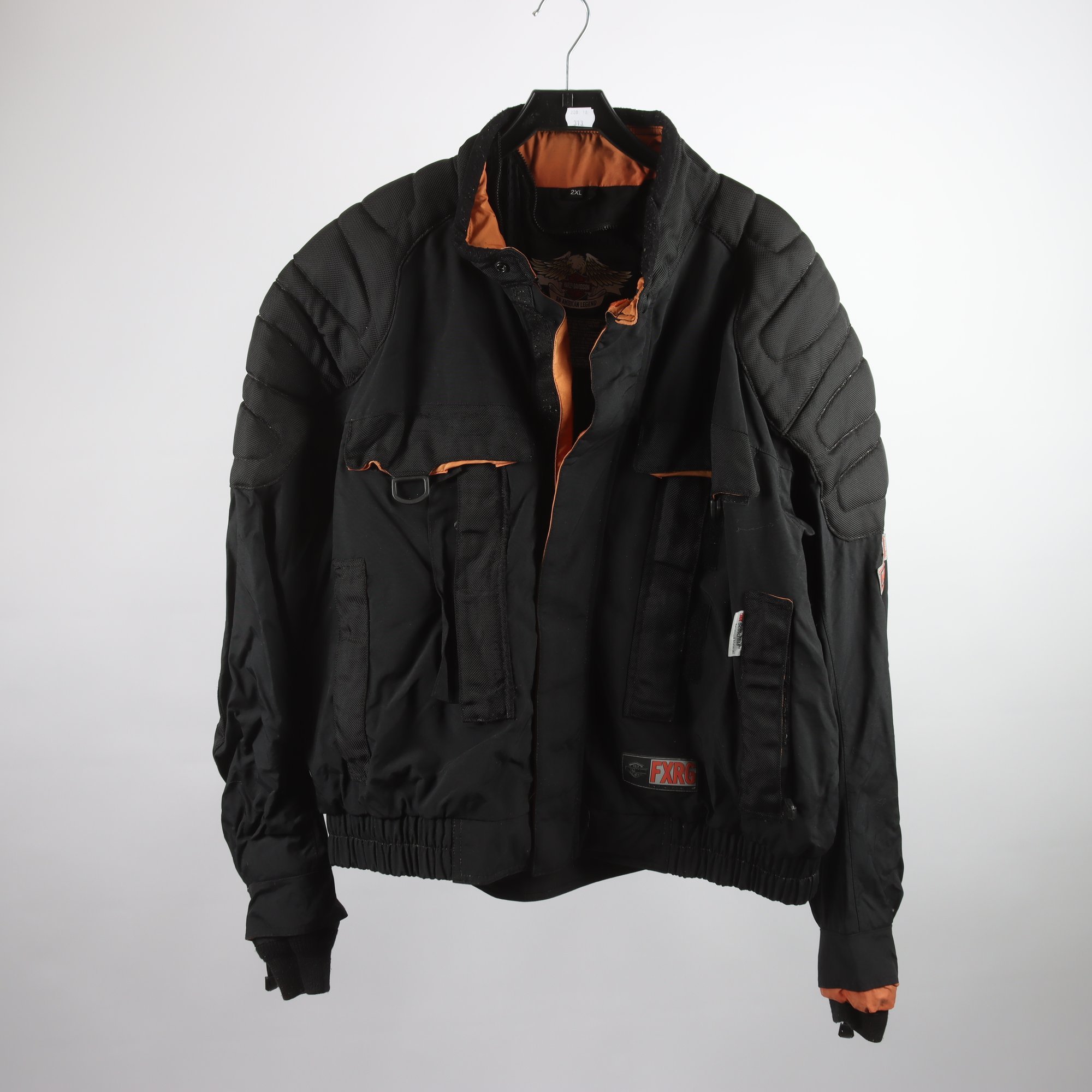 Motorcykeljacka, Harley Davidson, svart, stl. 2XL.