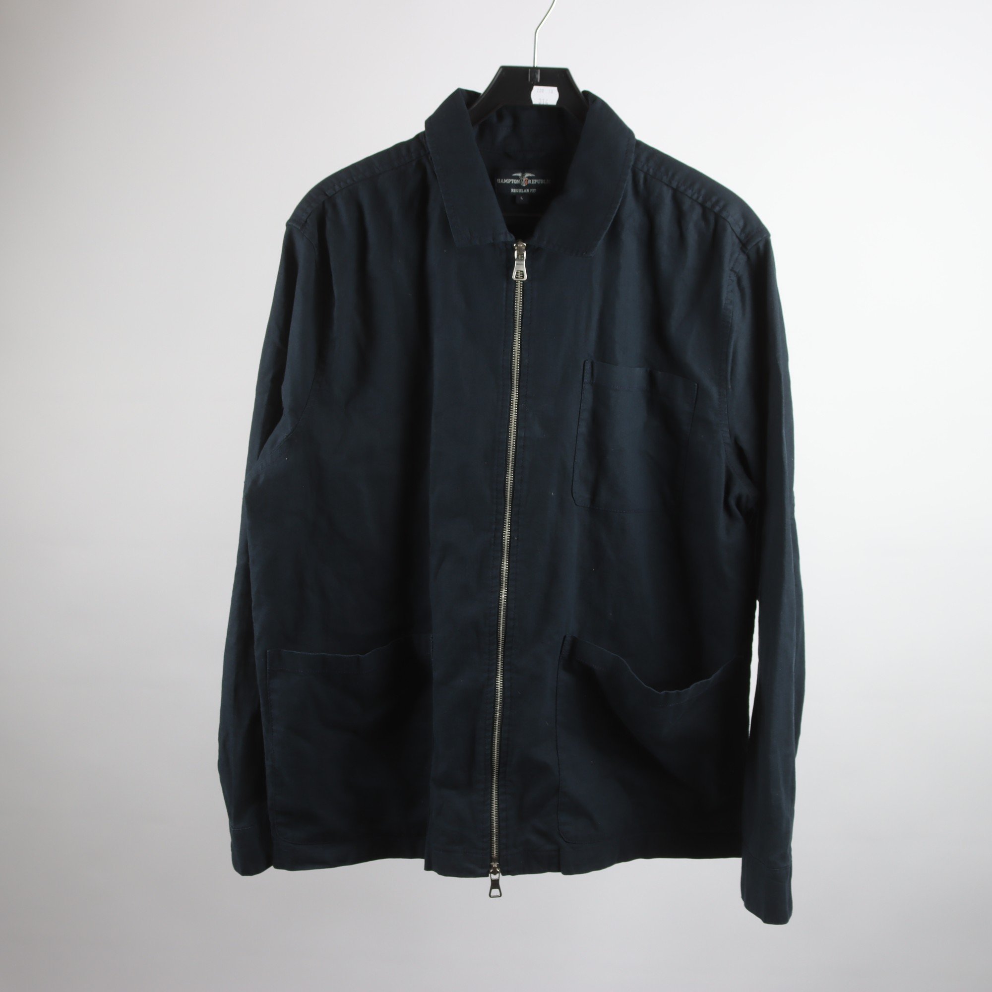 Worker jacket, Hampton Republic, blå, 55% lin, stl. L.