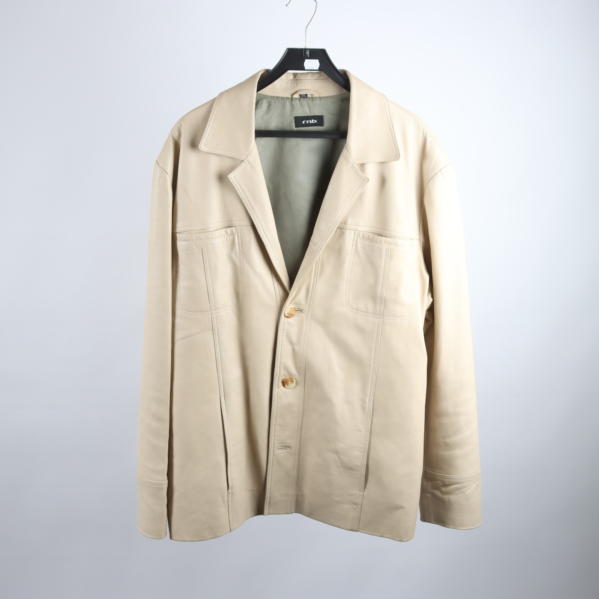 Skinnkavaj, Rnb, beige, stl. XXL.