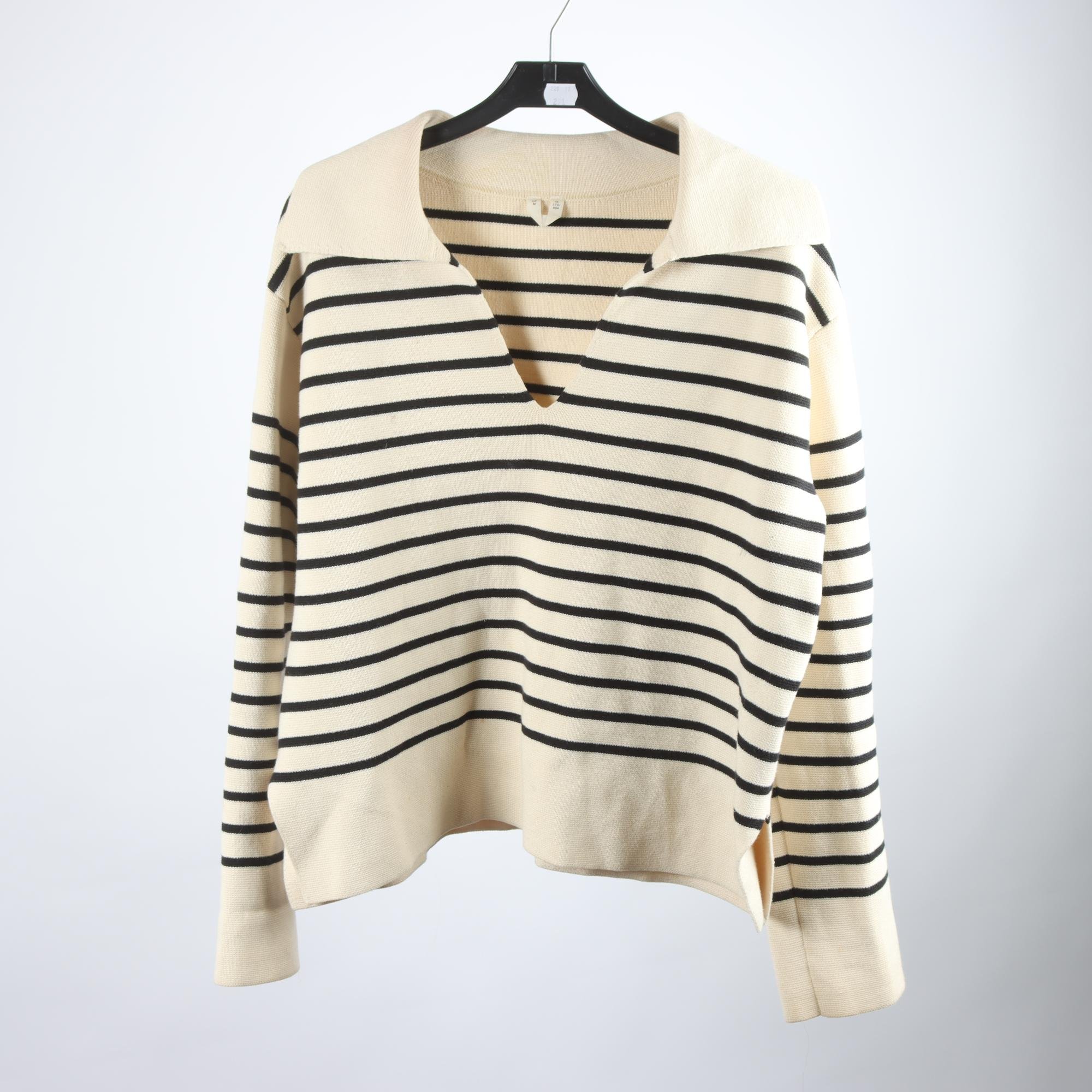 Tröja, Arket, beige, blå, randig, stl. M.