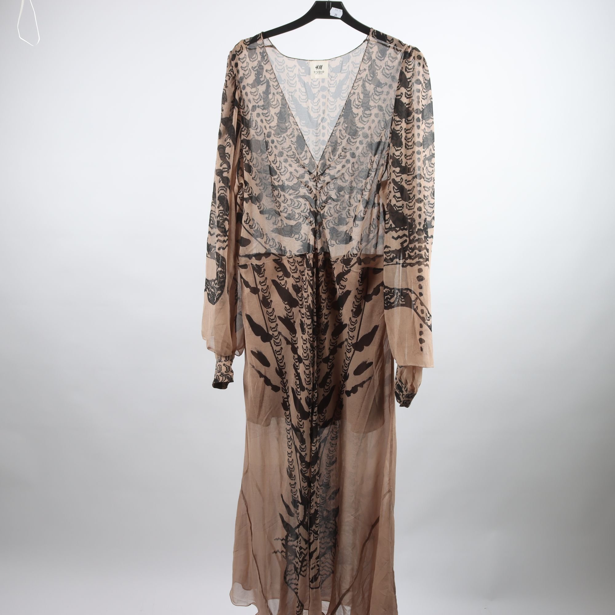 Klänning, H&M Studio 2016, beige, svart, transparent, stl. 42