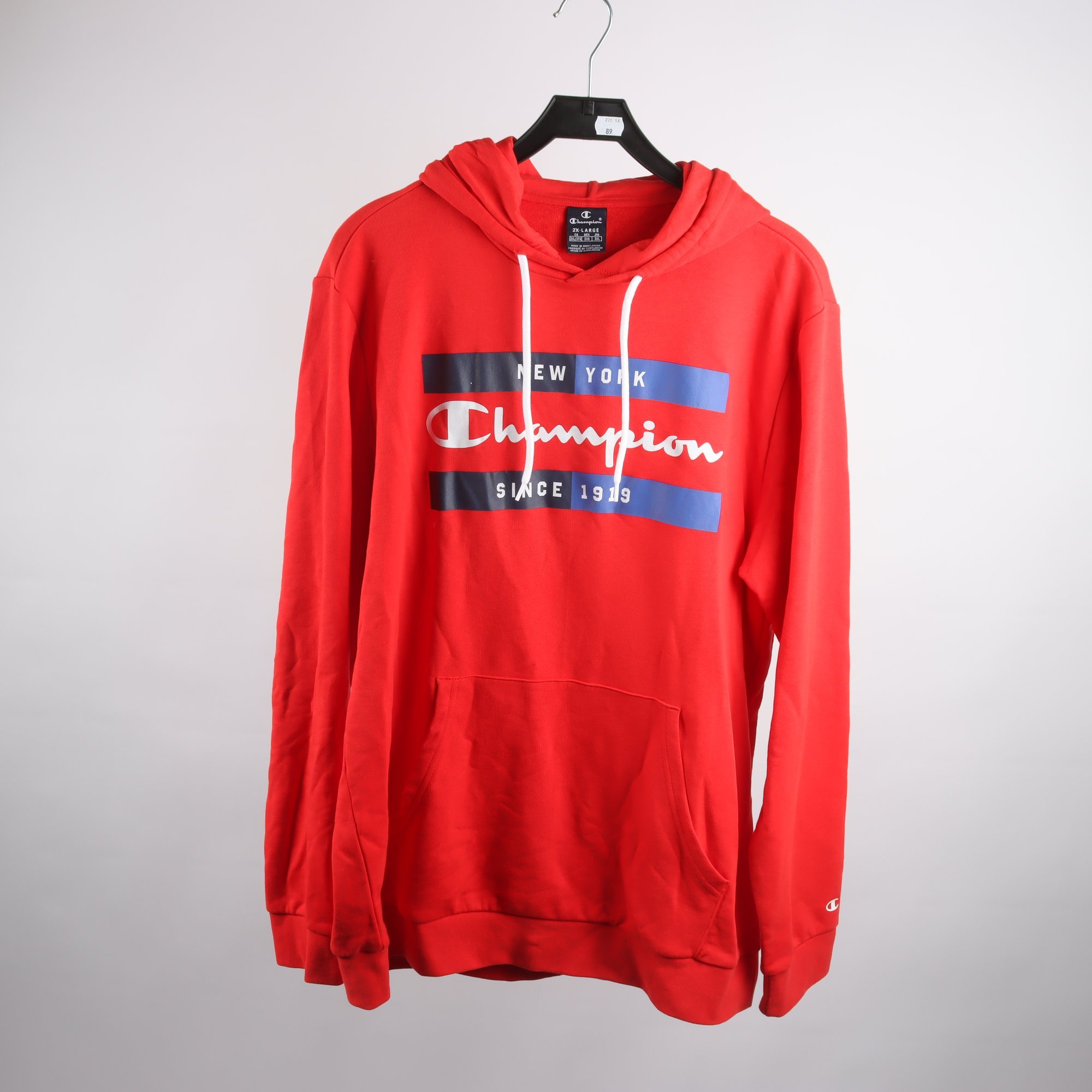Hoodie, Champion, röd, stl. 2XL