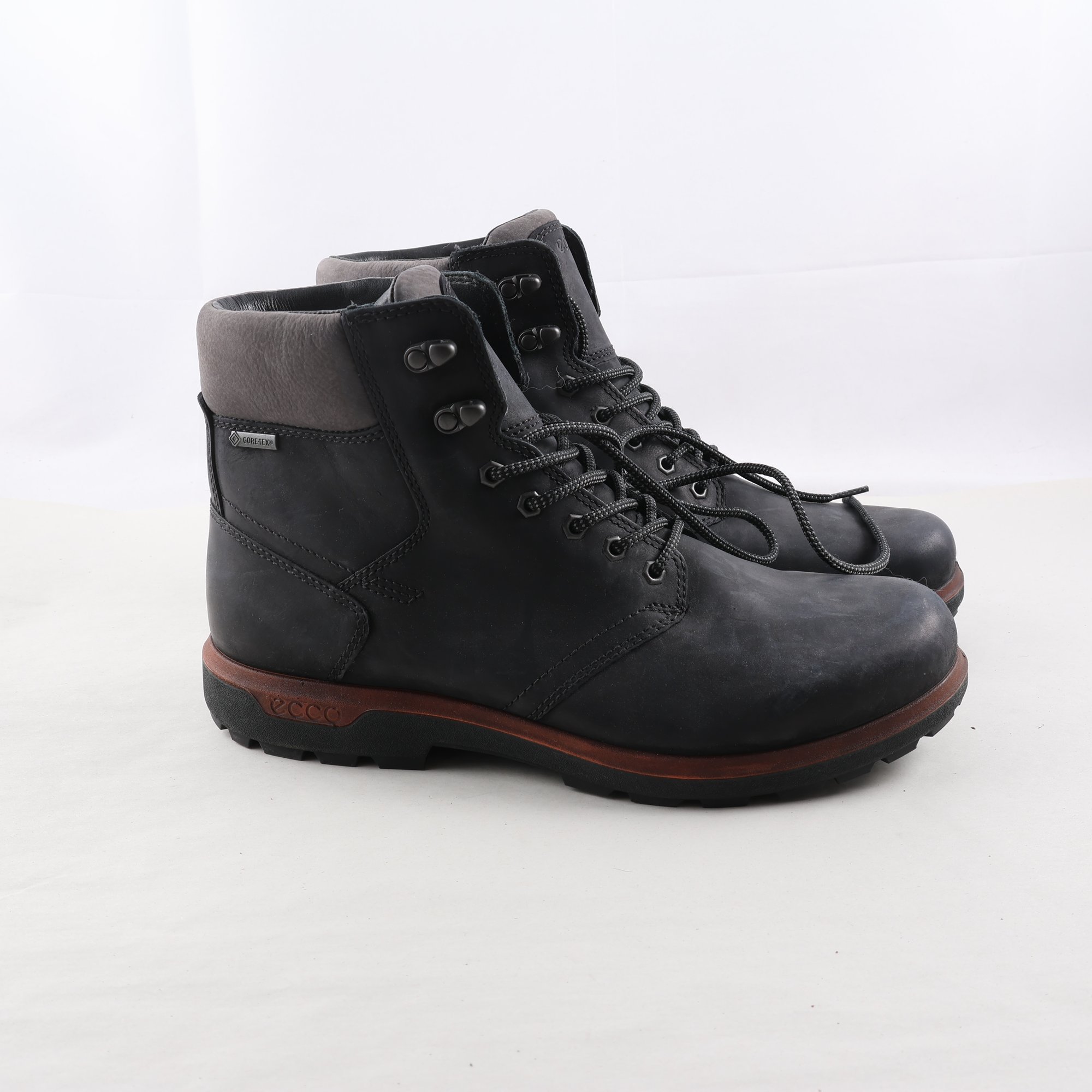 Kängor, Ecco, Gore-tex, svart, skinn, stl. 46.