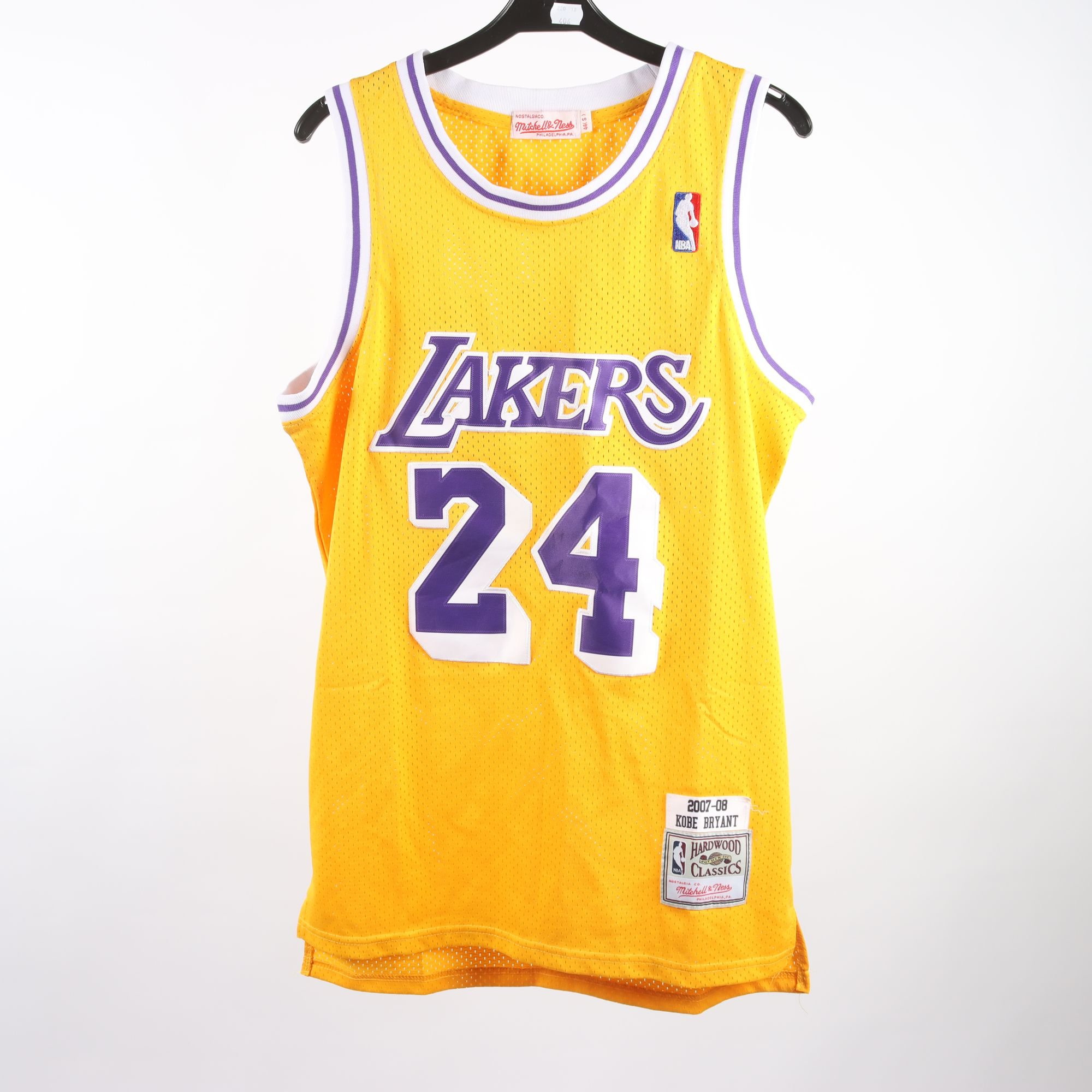 Linne, Mitchell & Ness, NBA, Lakers, Bryant, gul, stl. S.