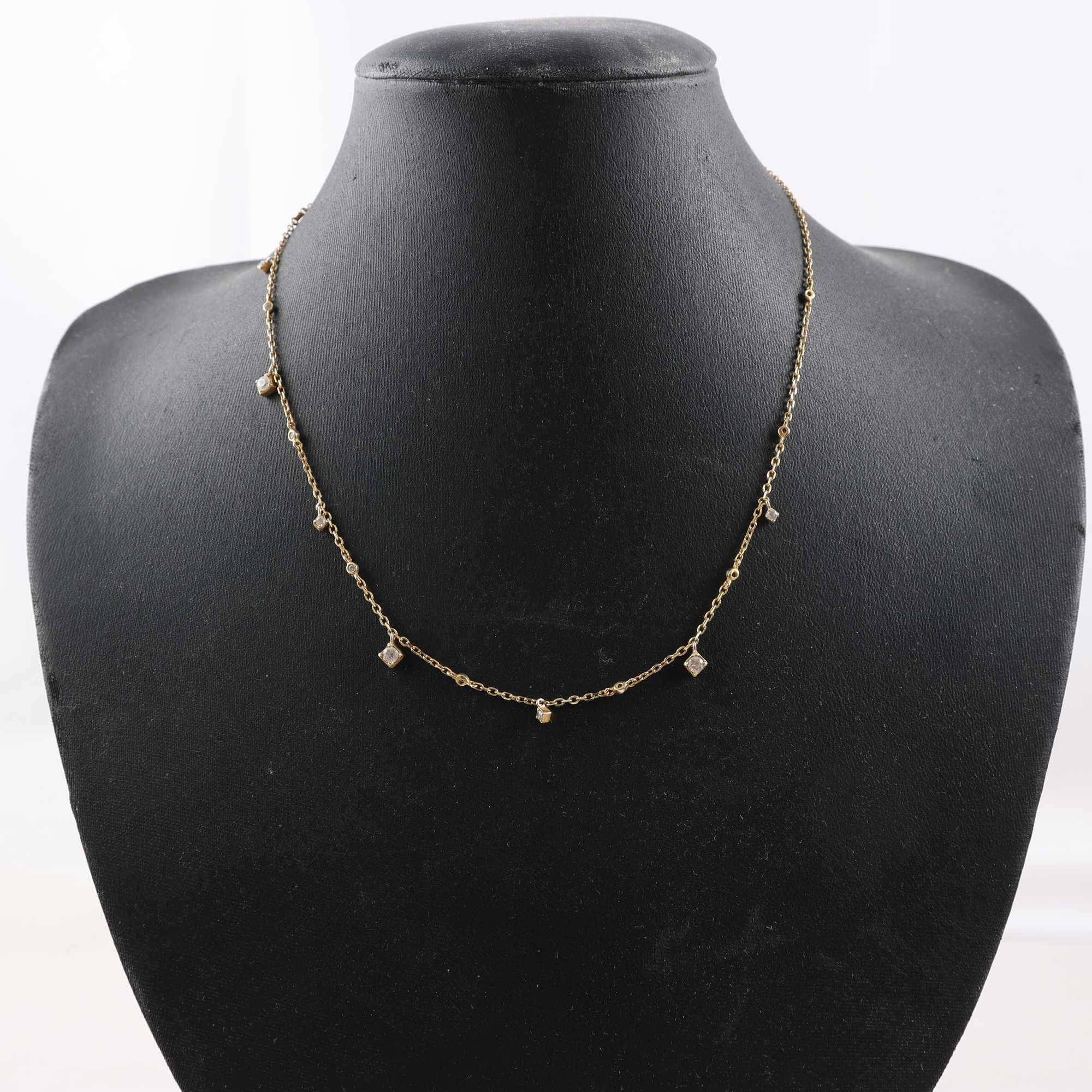 Halsband, silver 925, förgyllt, stenar, brv: 3.8g