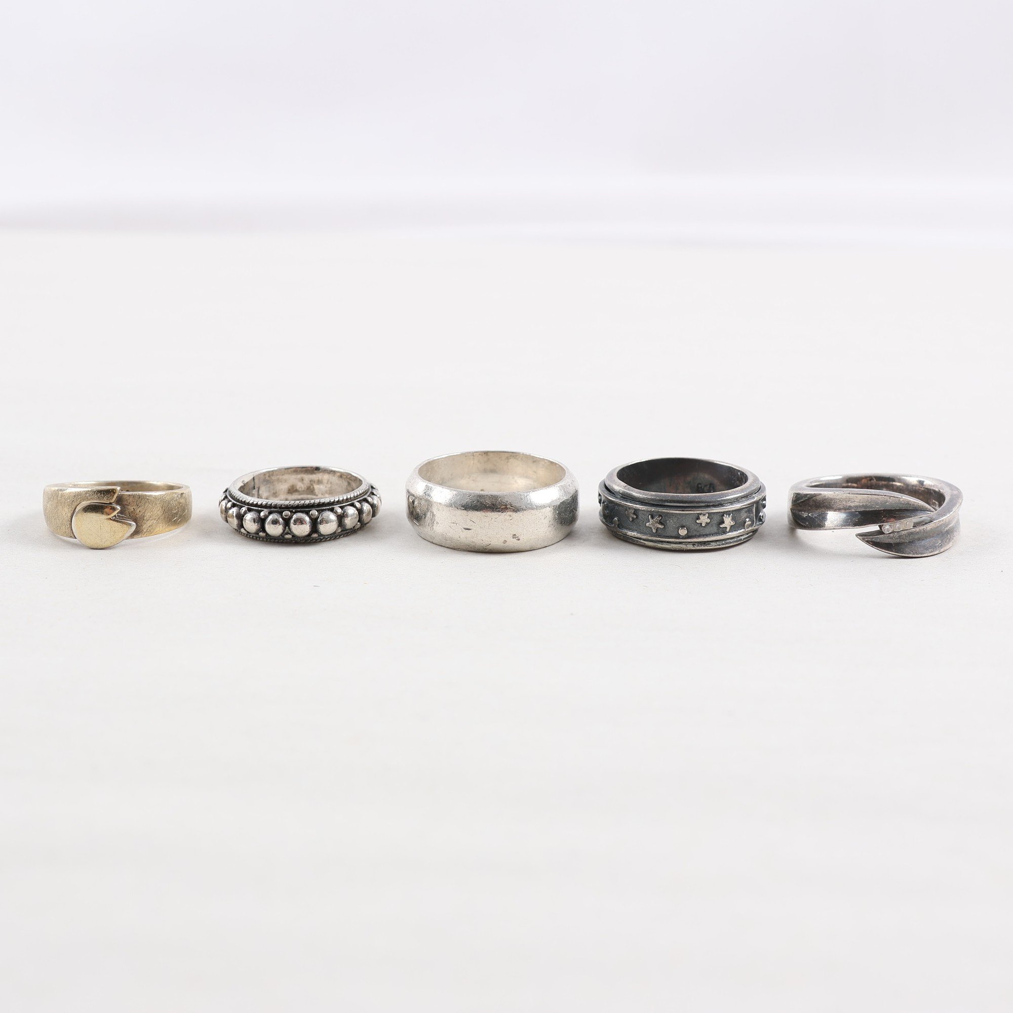 Silverringar, 5st, brv: 39.5g