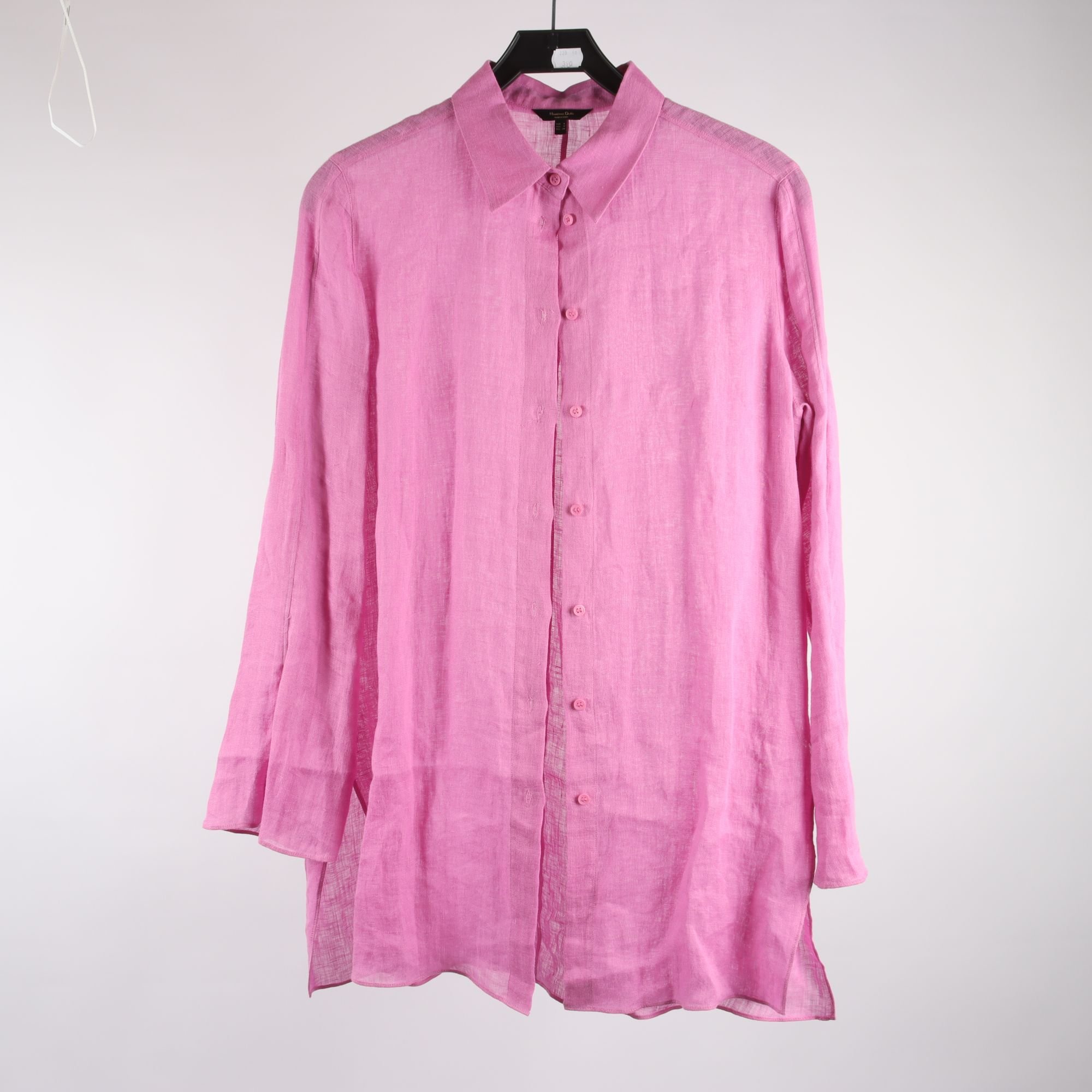 Blus, Massimo Dutti, vinröd, lin, stl. S.